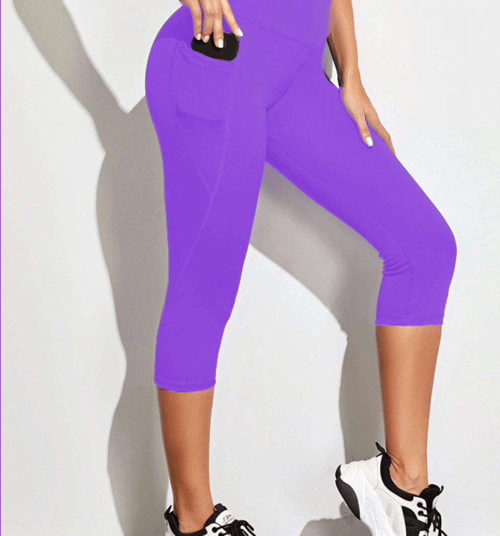 SPC RUN-VIOLET- POCKET CAPRI- 2 OPTIONS-Stay Foxy Boutique, Florissant, Missouri