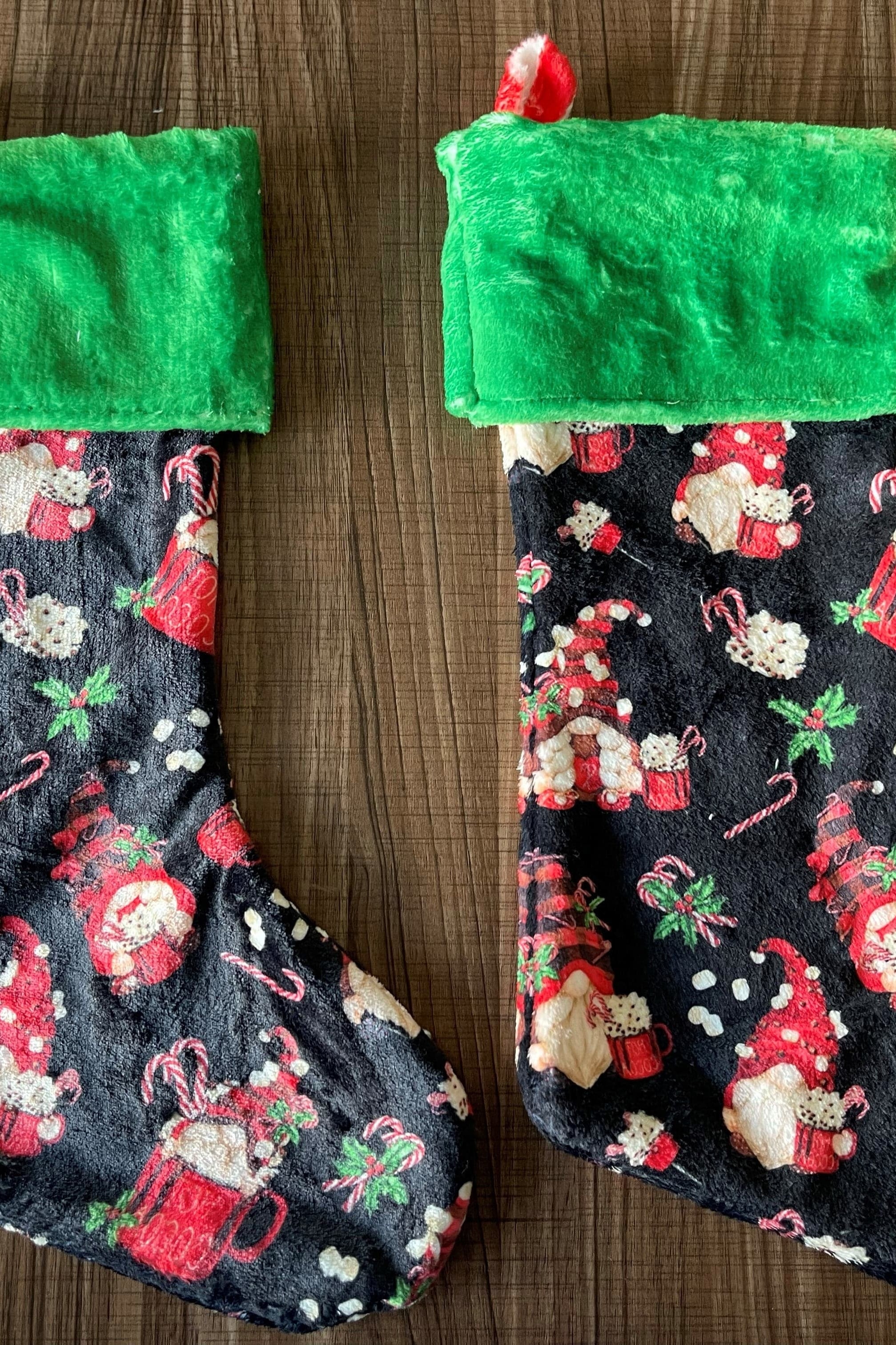XMAS STOCKINGS-HOLIDAY GREEN FRIENDS-Stay Foxy Boutique, Florissant, Missouri