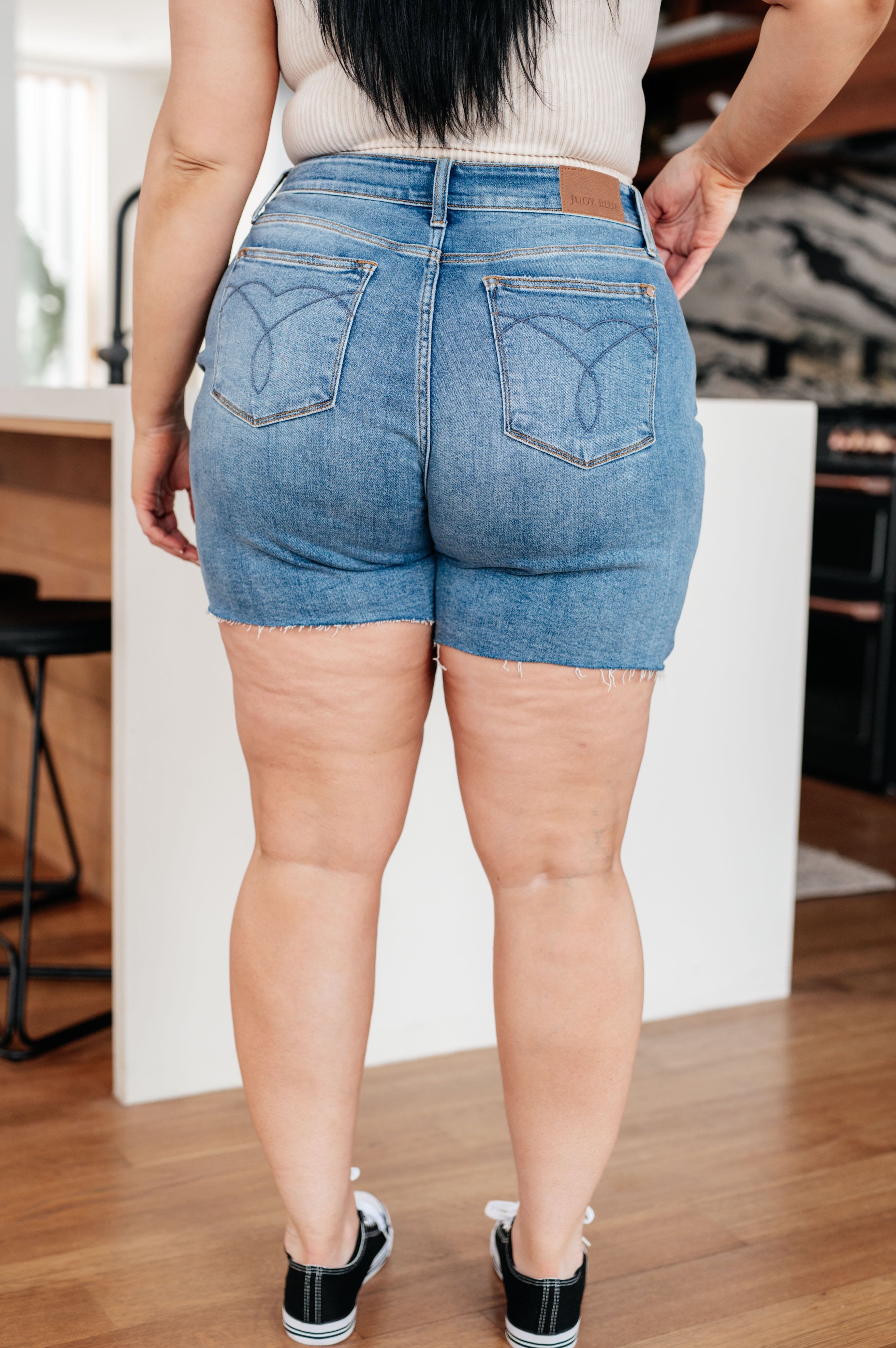 Willa High Rise Cutoff Shorts-Womens-Stay Foxy Boutique, Florissant, Missouri