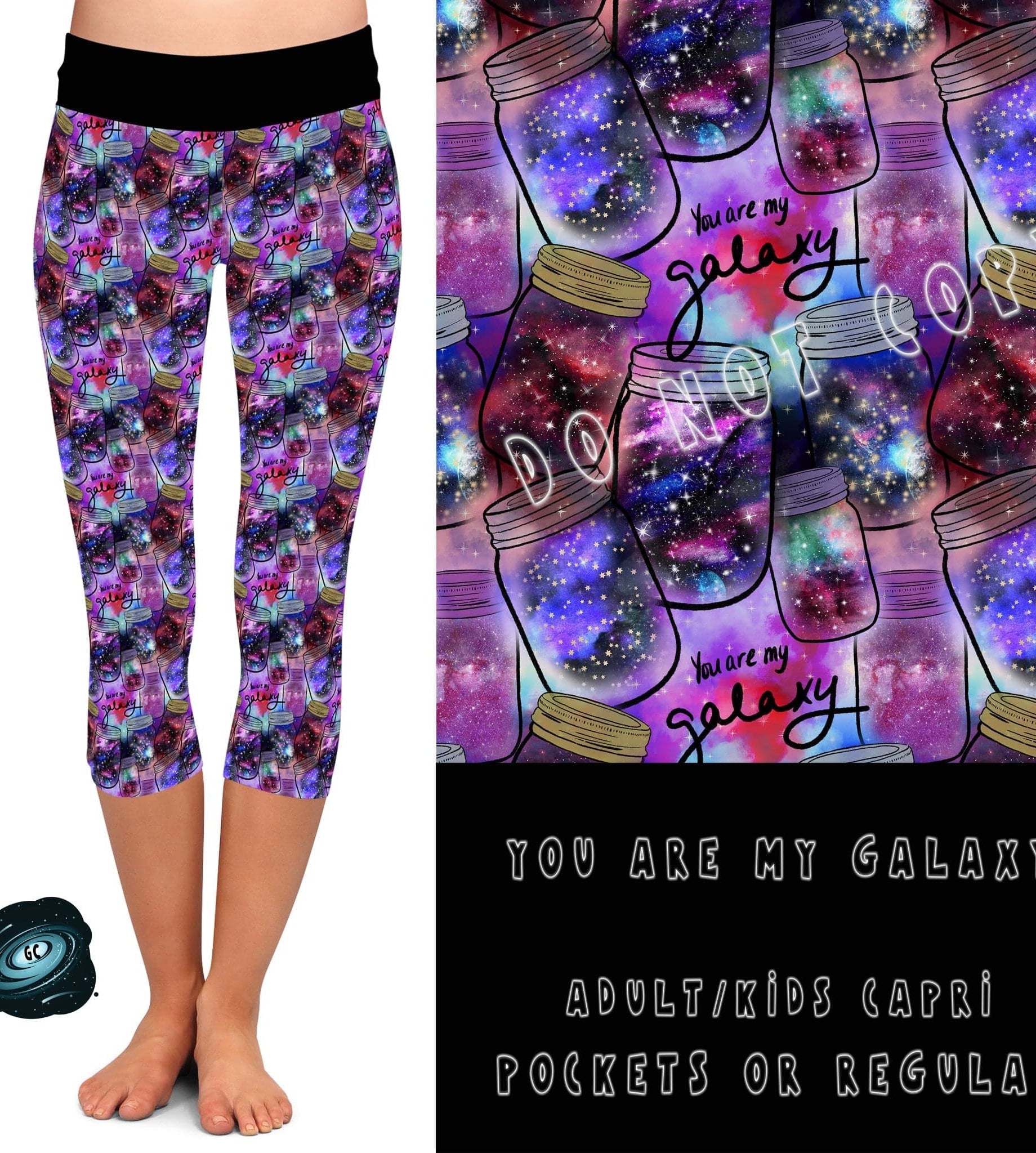 BATCH 65- YOU ARE MY GALAXY LEGGINGS/CAPRI/JOGGERS-Stay Foxy Boutique, Florissant, Missouri