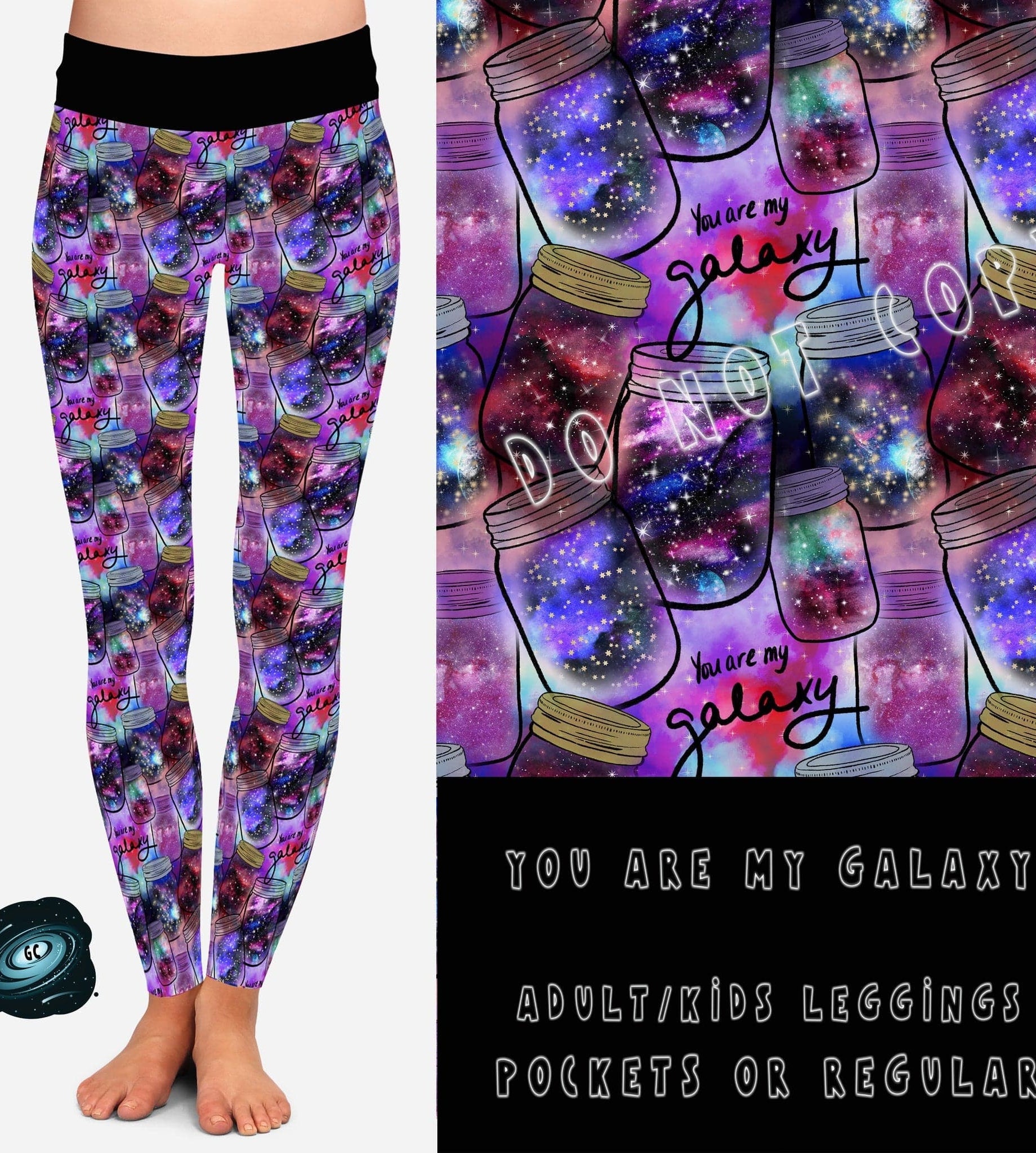 BATCH 65- YOU ARE MY GALAXY LEGGINGS/CAPRI/JOGGERS-Stay Foxy Boutique, Florissant, Missouri