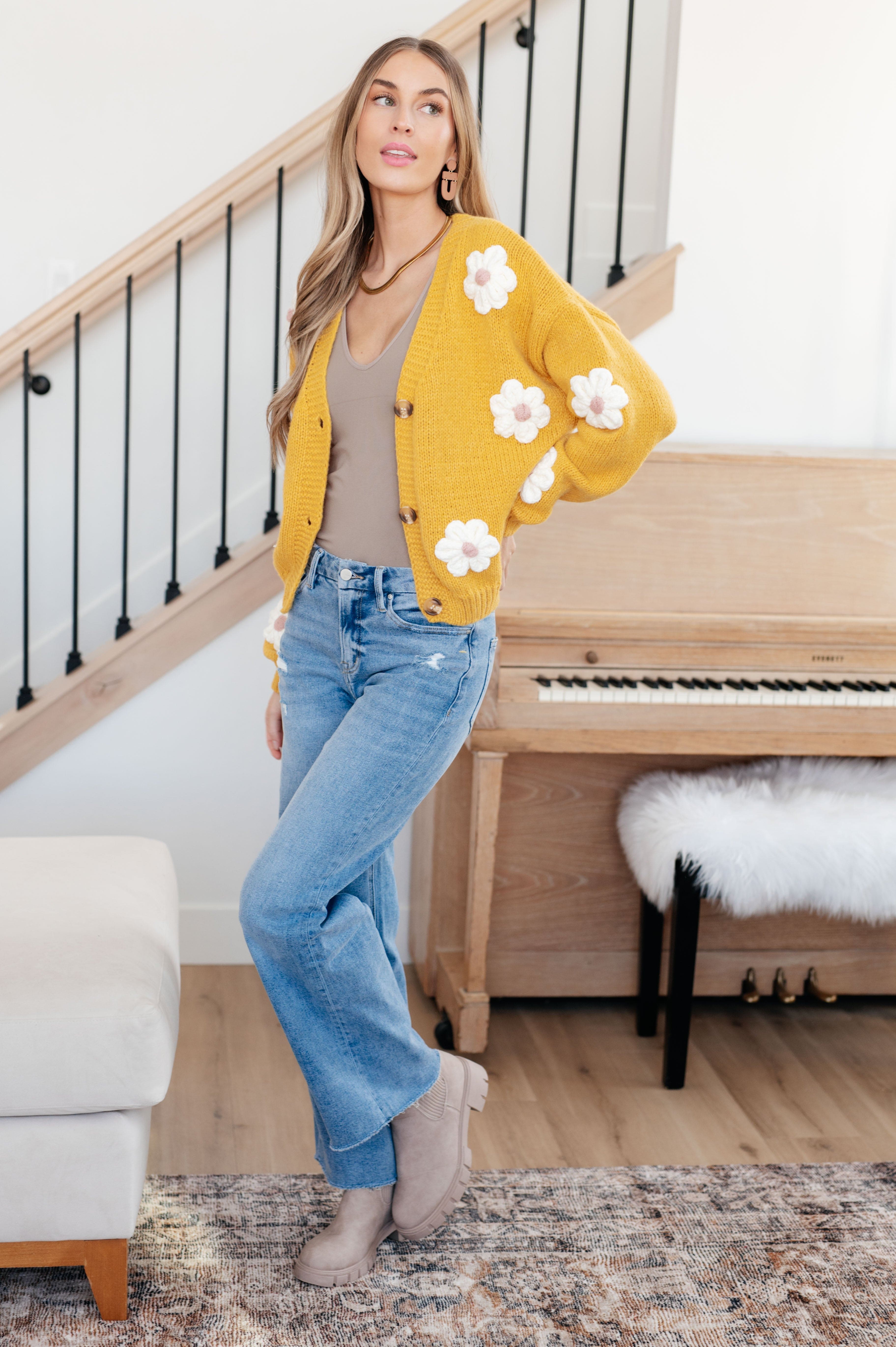 You're Enough Floral Cardigan-Womens-Stay Foxy Boutique, Florissant, Missouri