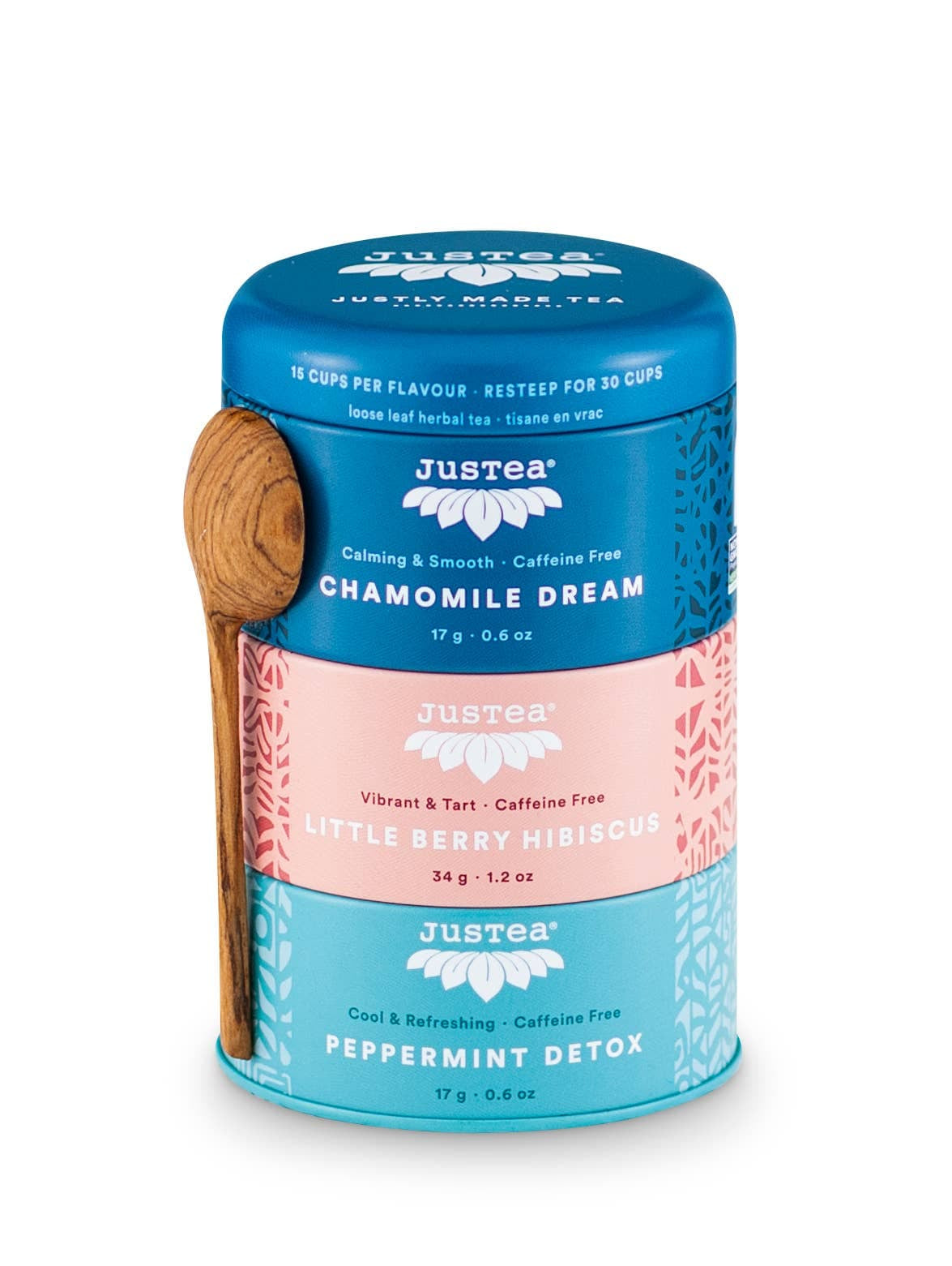 Herbal Tea Trio Tin & Spoon - Organic, Fair-Trade Tea Gift-Tea & Infusions-Stay Foxy Boutique, Florissant, Missouri