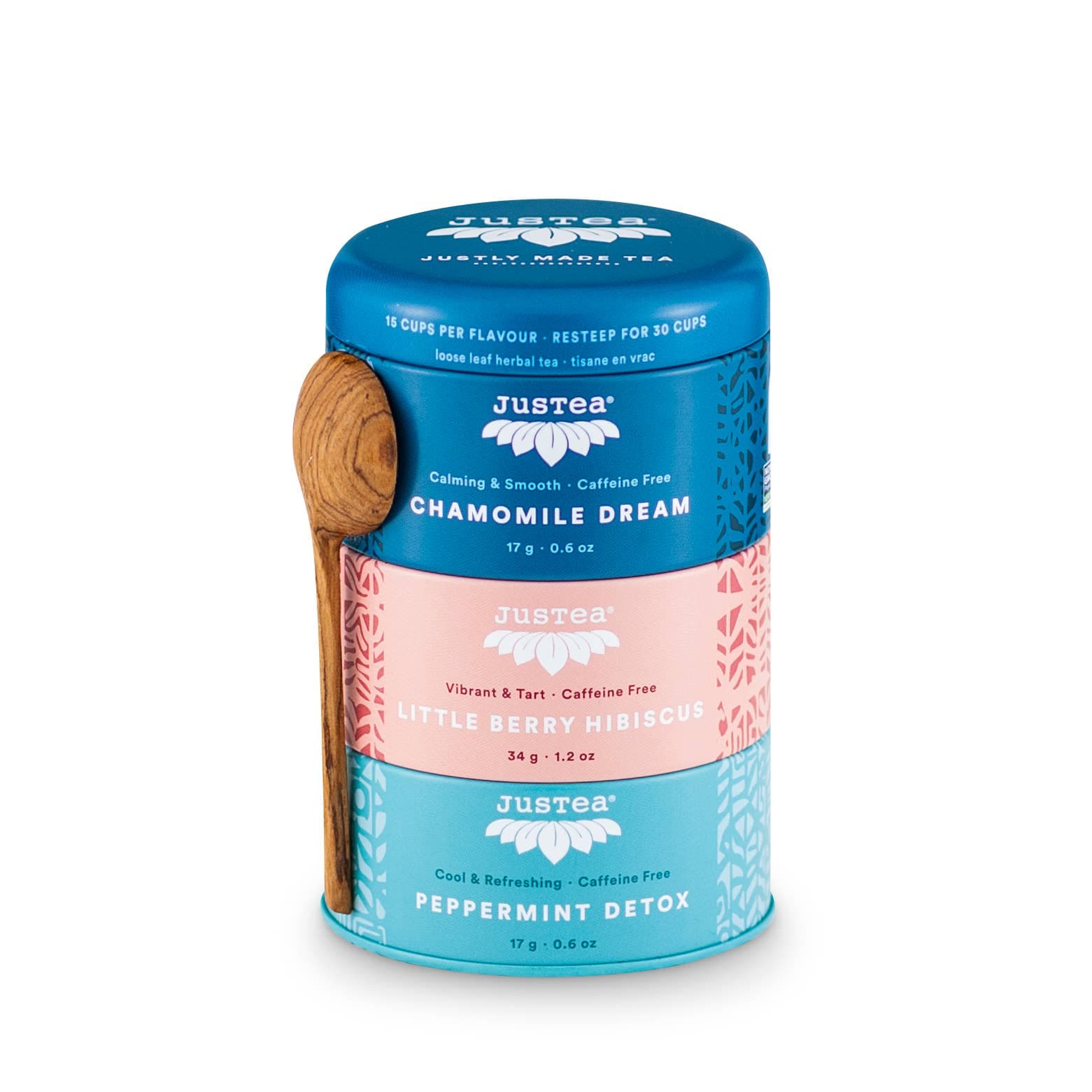 Herbal Tea Trio Tin & Spoon - Organic, Fair-Trade Tea Gift-Tea & Infusions-Stay Foxy Boutique, Florissant, Missouri