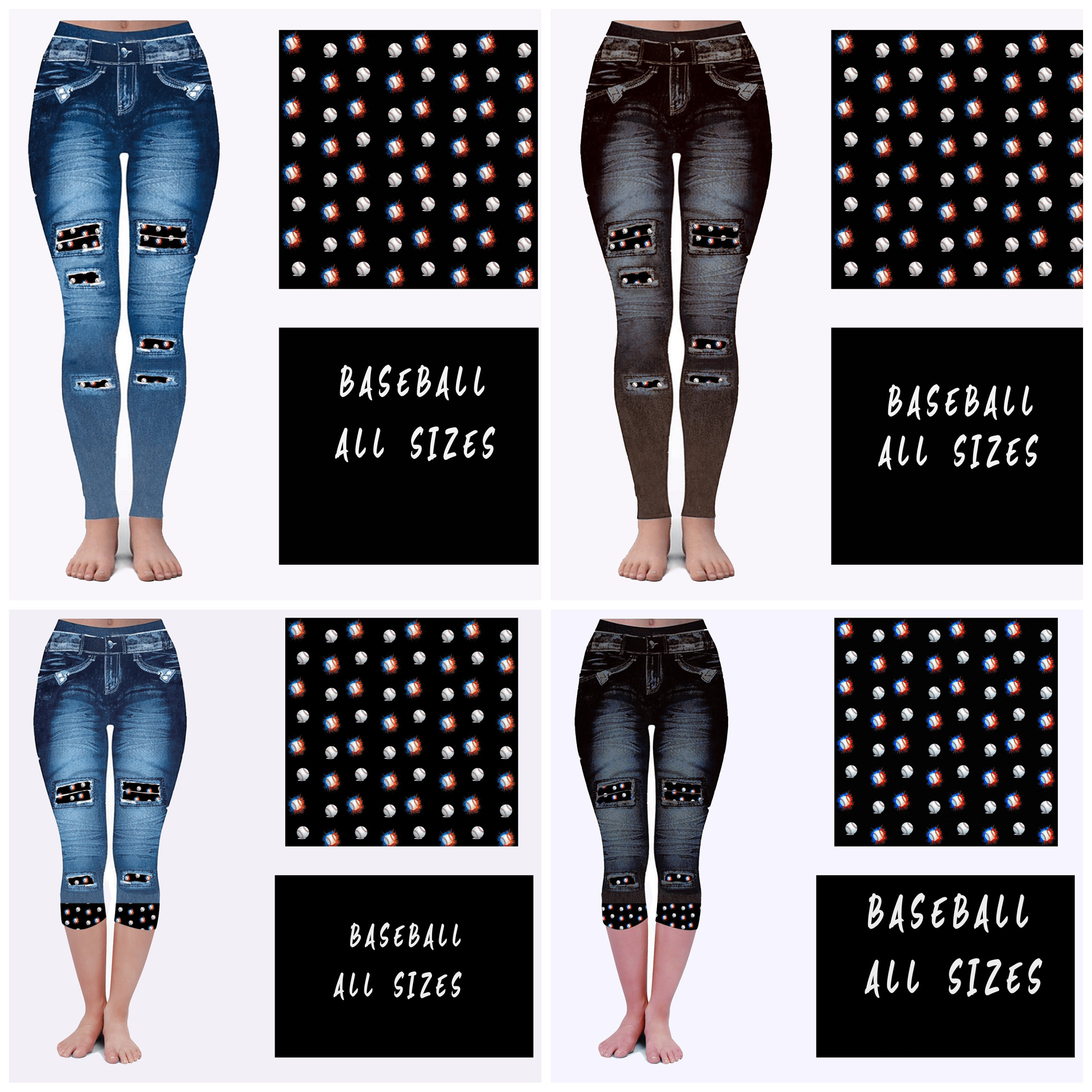 LEGGING JEAN RUN-BASEBALL (ACTIVE BACK POCKETS)-Stay Foxy Boutique, Florissant, Missouri