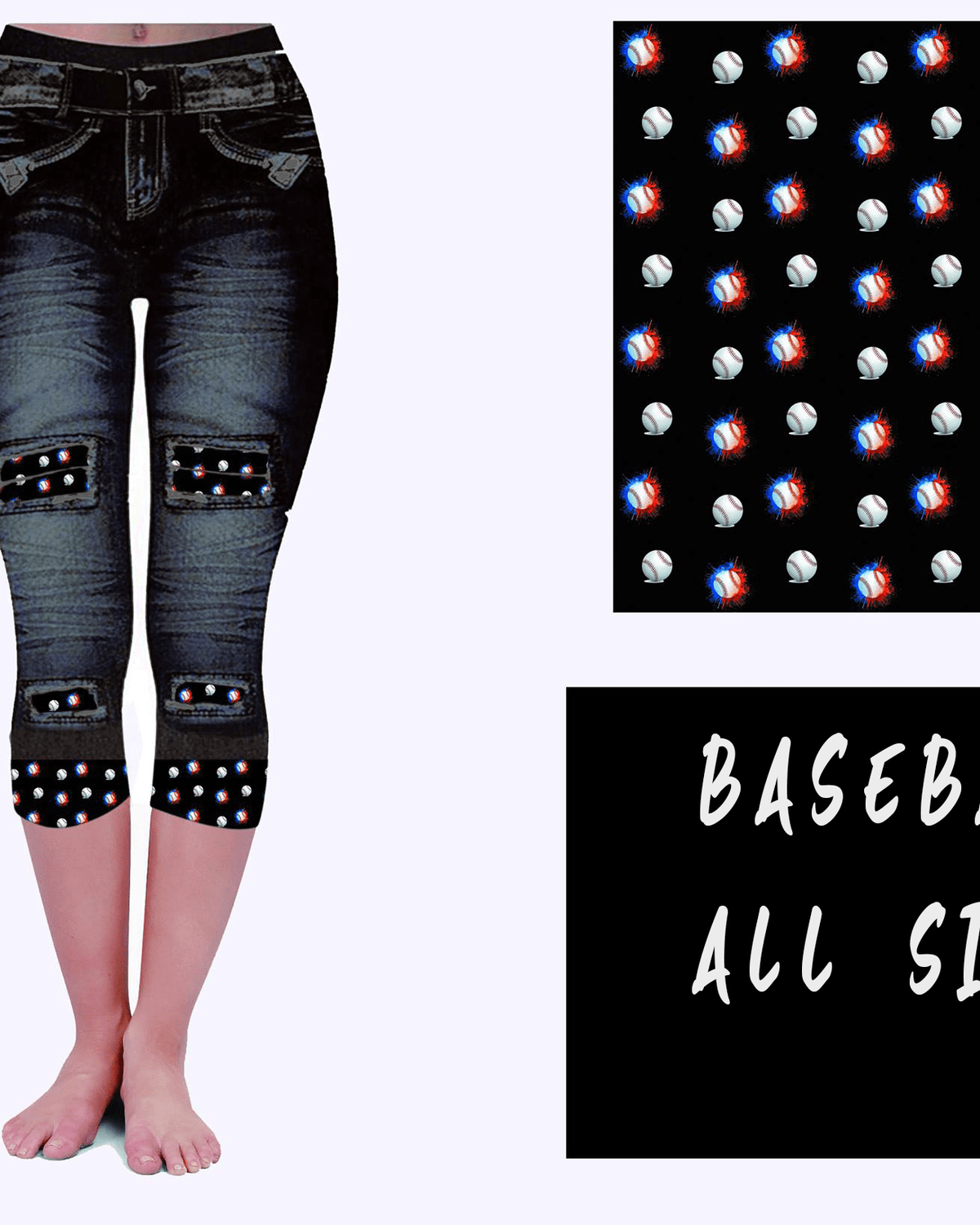 LEGGING JEAN RUN-BASEBALL (ACTIVE BACK POCKETS)-Stay Foxy Boutique, Florissant, Missouri