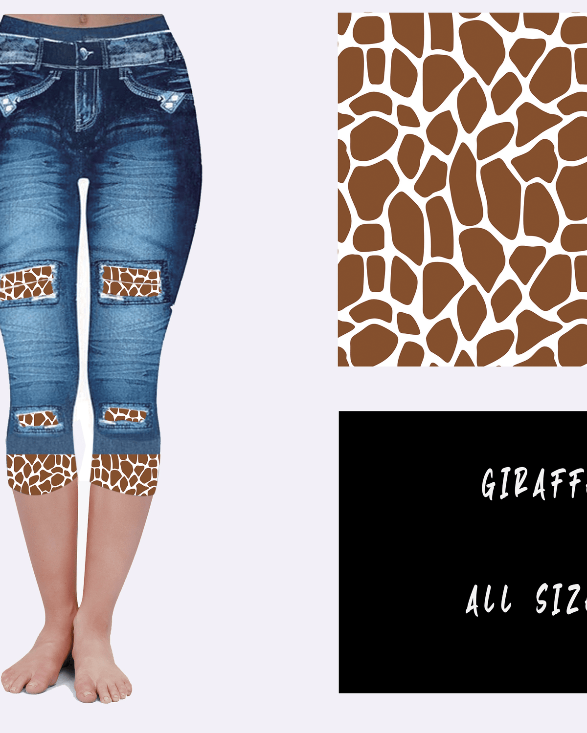 LEGGING JEAN RUN-GIRAFFE (ACTIVE BACK POCKETS)-Stay Foxy Boutique, Florissant, Missouri