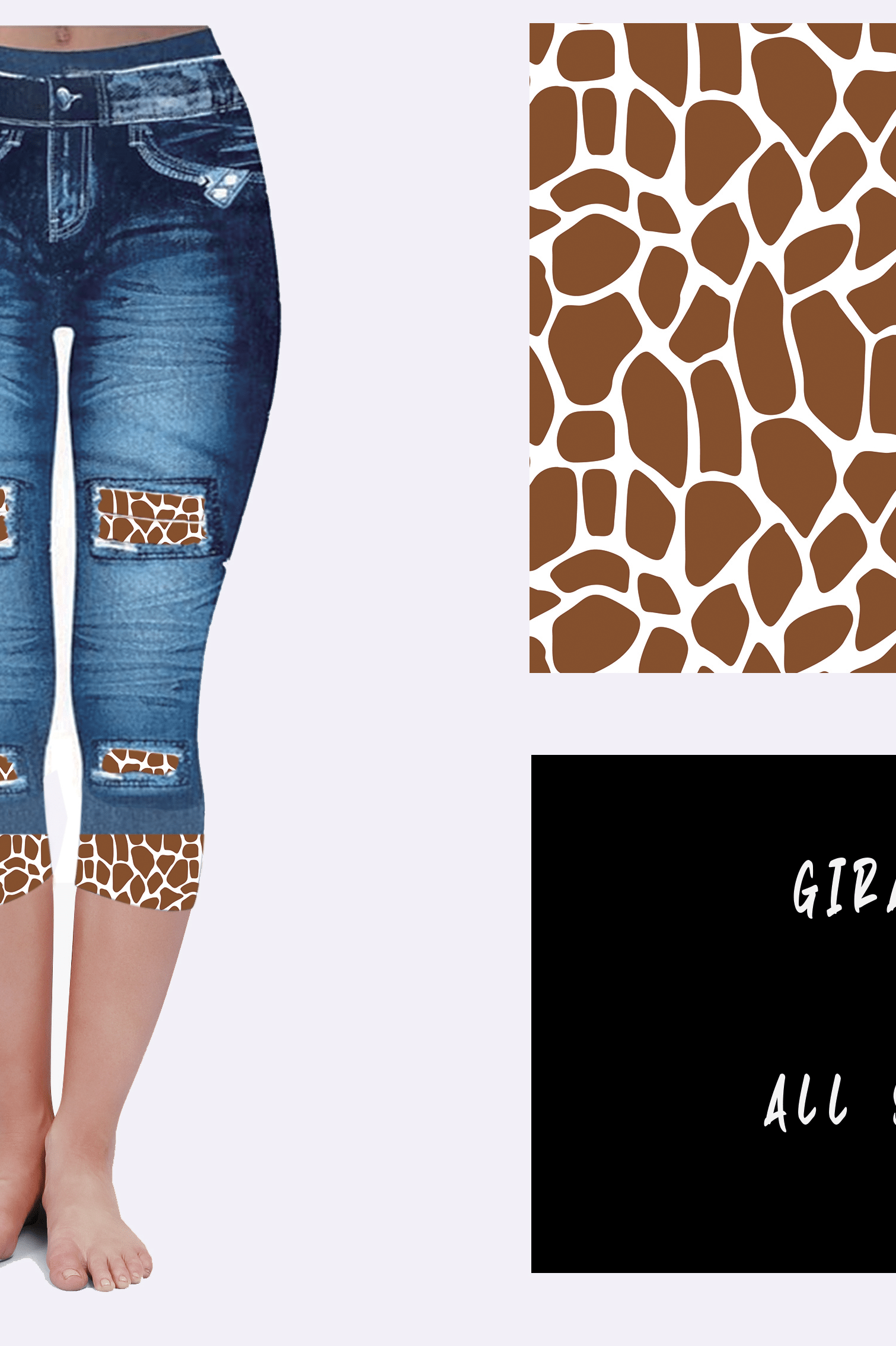 LEGGING JEAN RUN-GIRAFFE (ACTIVE BACK POCKETS)-Stay Foxy Boutique, Florissant, Missouri