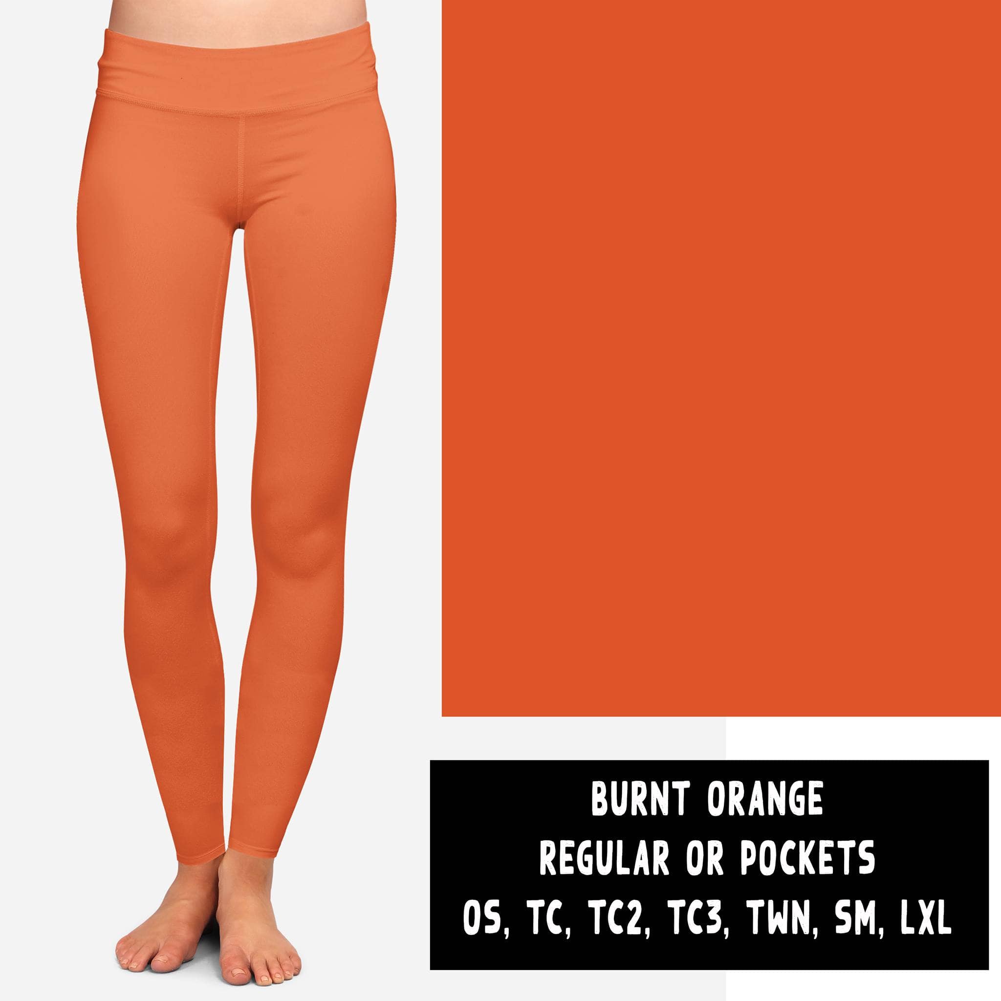SOLIDS RUN-BURNT ORANGE LEGGINGS/JOGGERS-Stay Foxy Boutique, Florissant, Missouri