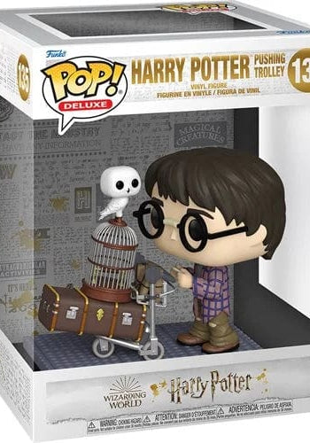 Harry Potter and the Sorcerer's Stone 20th Anniversary Harry Pushing Trolley Deluxe Pop! Vinyl Figure-Stay Foxy Boutique, Florissant, Missouri