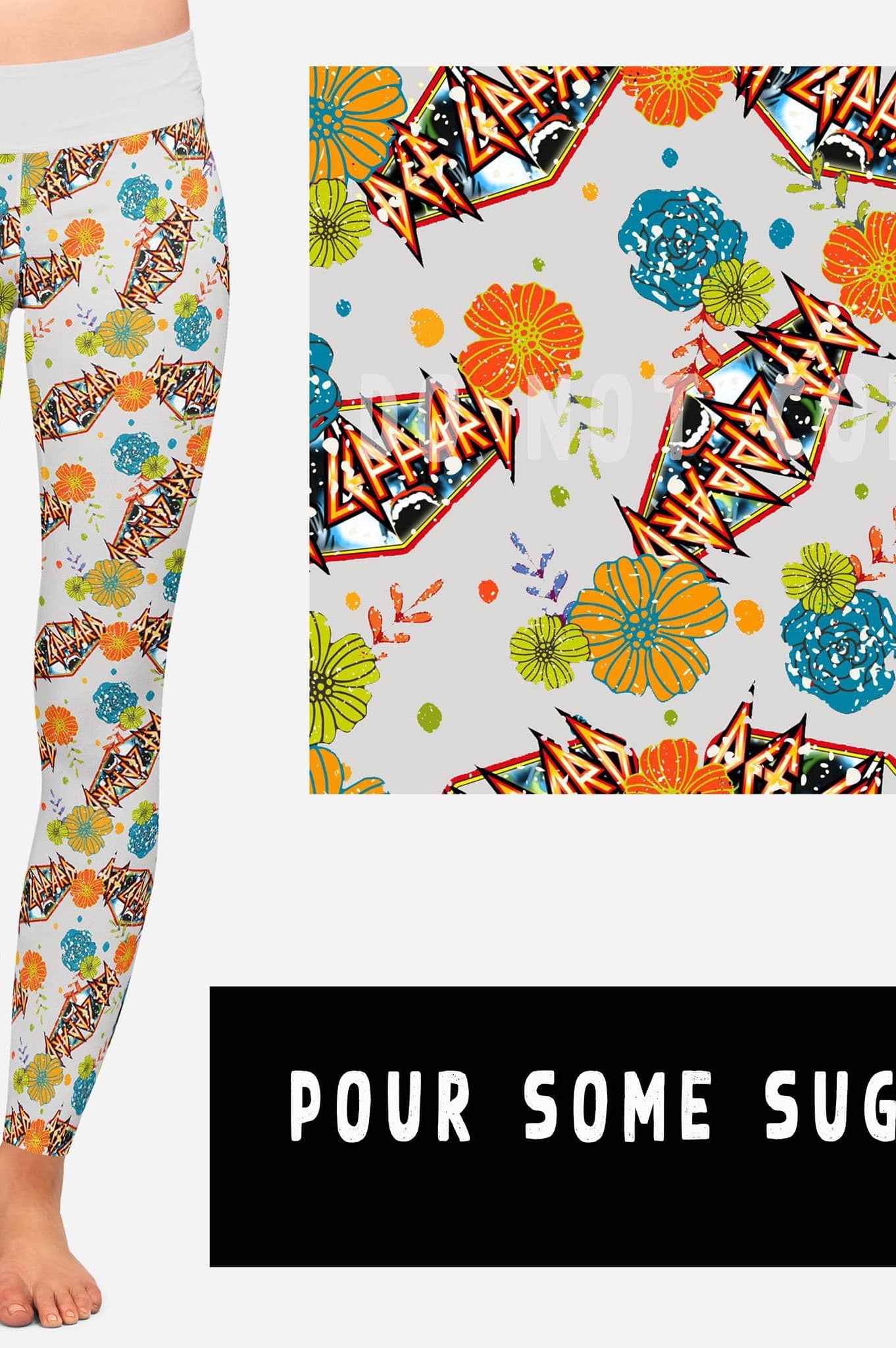 BAND RUN 2- POUR SOME SUGAR LEGGINGS/CAPRI/JOGGERS-Stay Foxy Boutique, Florissant, Missouri