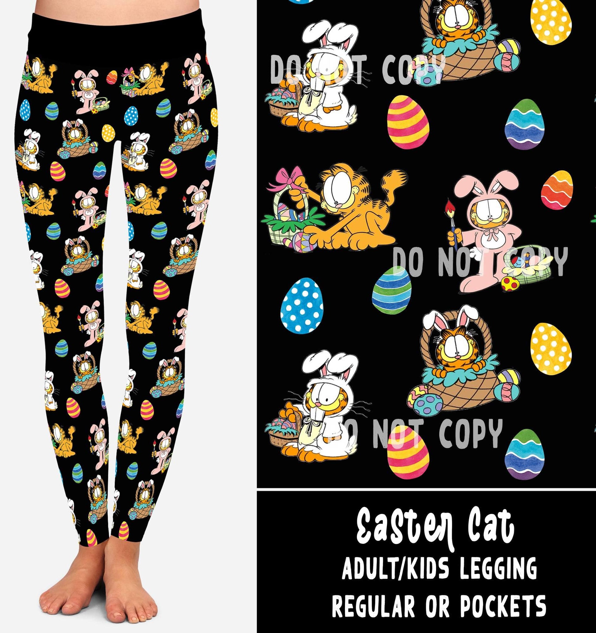 SPRING BASH RUN-EASTER CAT LEGGINGS/JOGGERS-Stay Foxy Boutique, Florissant, Missouri