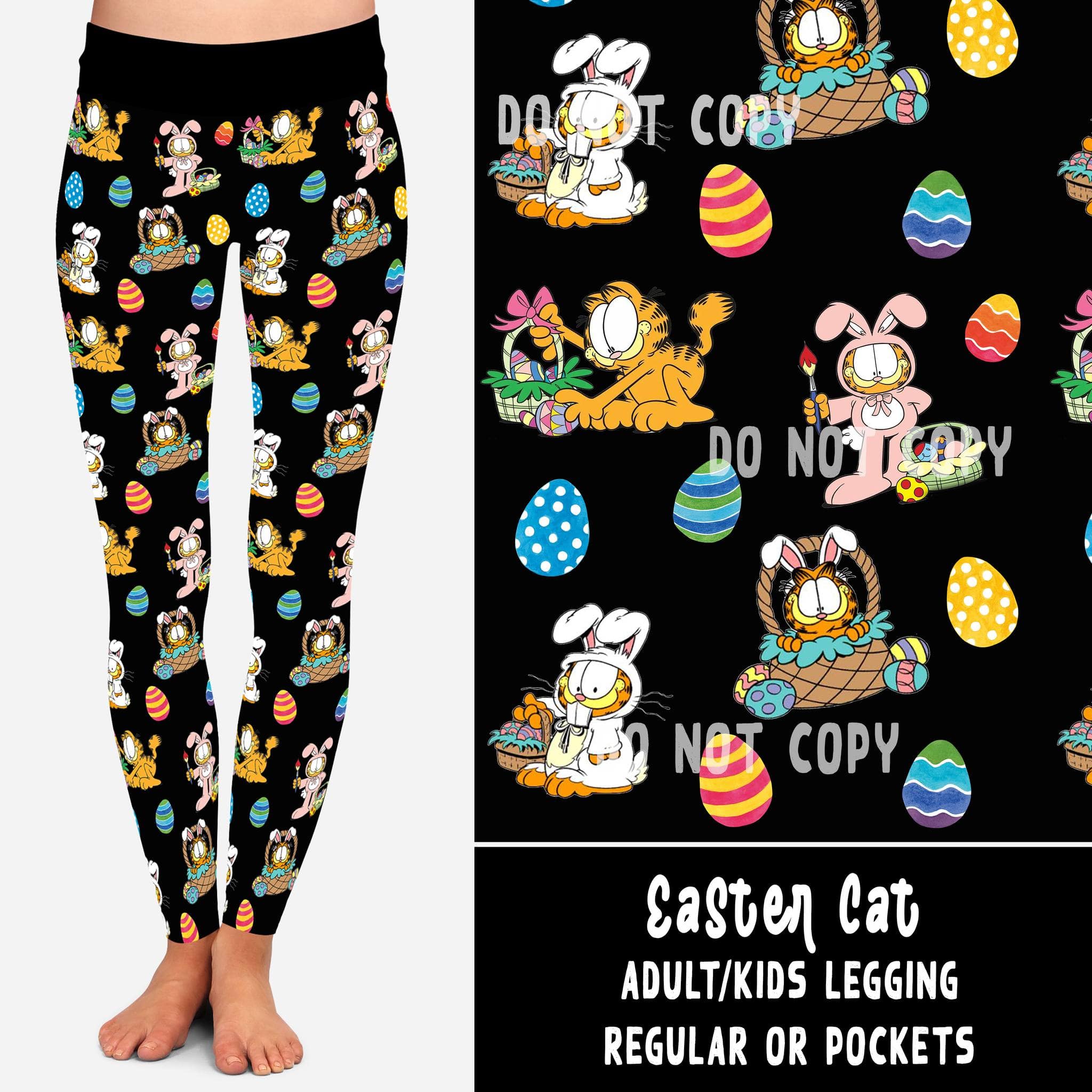 SPRING BASH RUN-EASTER CAT LEGGINGS/JOGGERS-Stay Foxy Boutique, Florissant, Missouri
