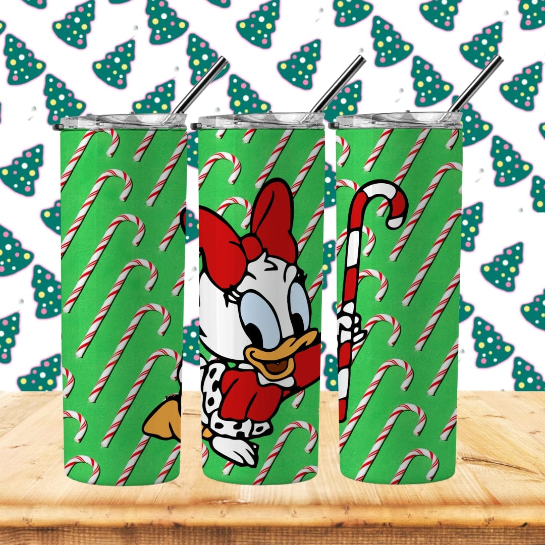 Candy Cane Duck Tumbler-Stay Foxy Boutique, Florissant, Missouri