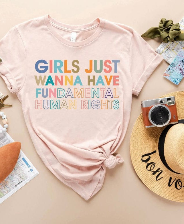 Colorful Fundamental Rights Graphic T #107-Graphic T-Stay Foxy Boutique, Florissant, Missouri