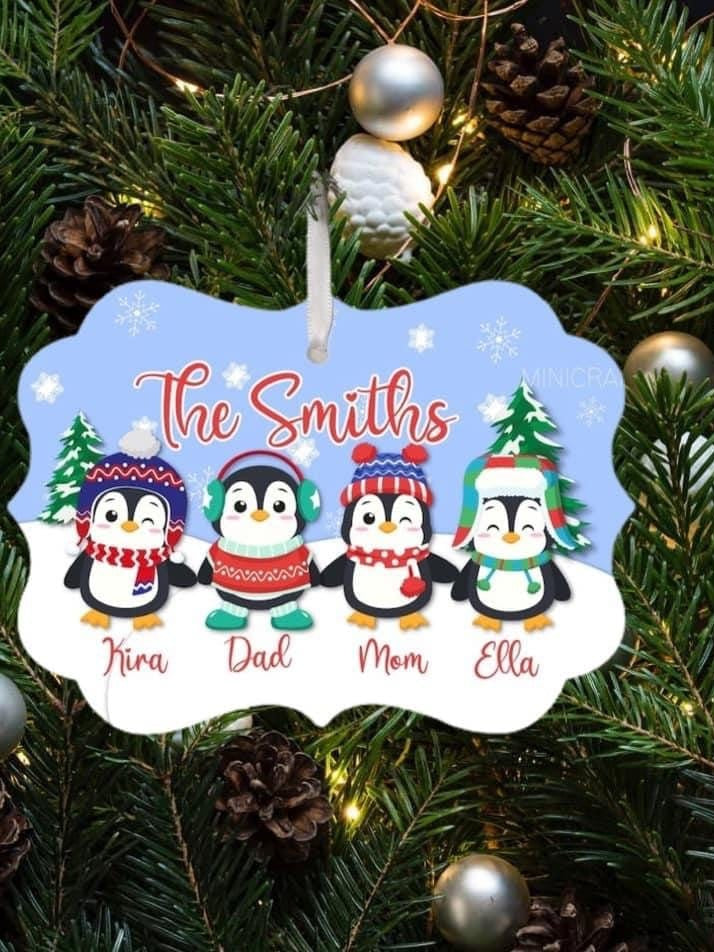 Penguin Family Ornament-Stay Foxy Boutique, Florissant, Missouri