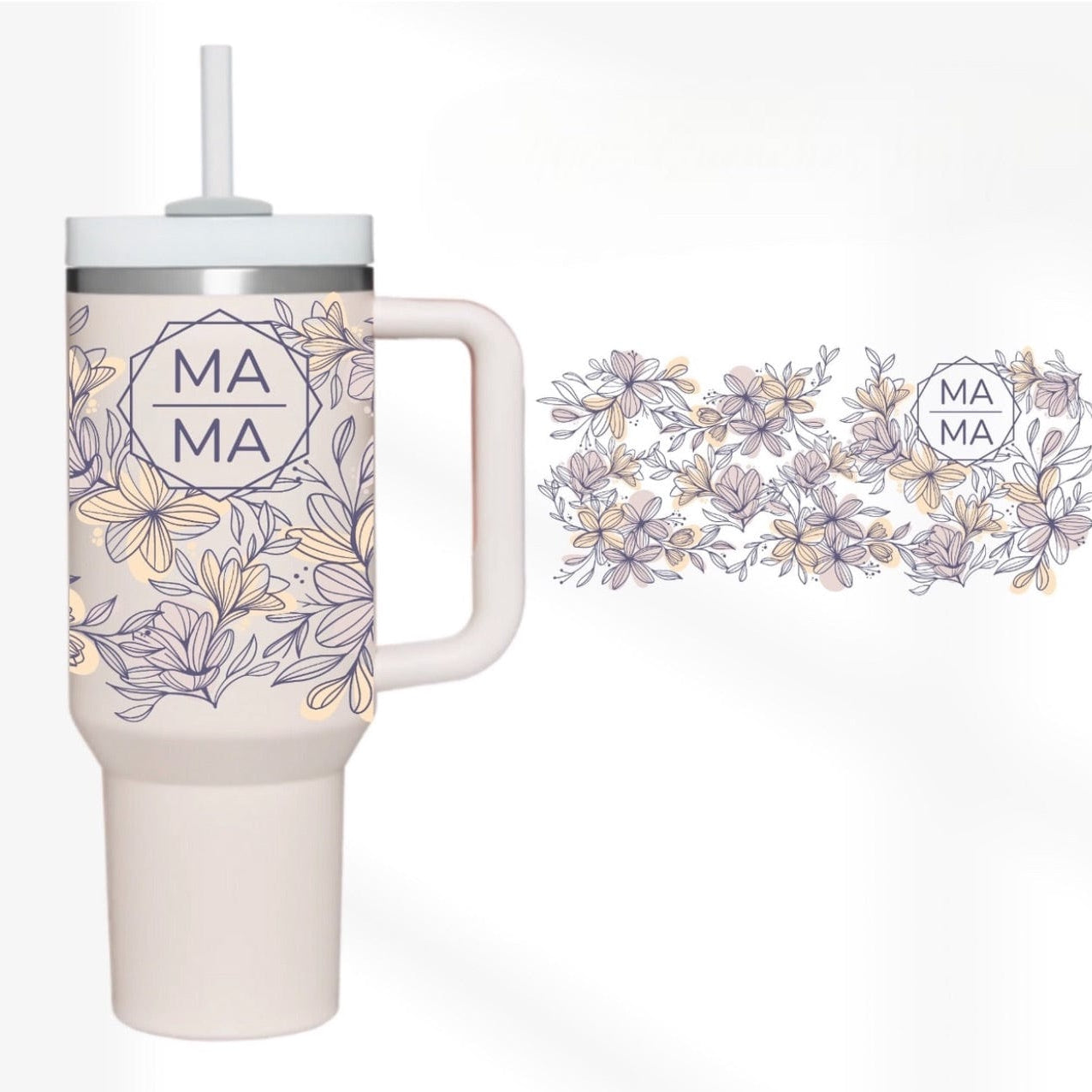 Mama Floral 40 oz Tumbler-Stay Foxy Boutique, Florissant, Missouri