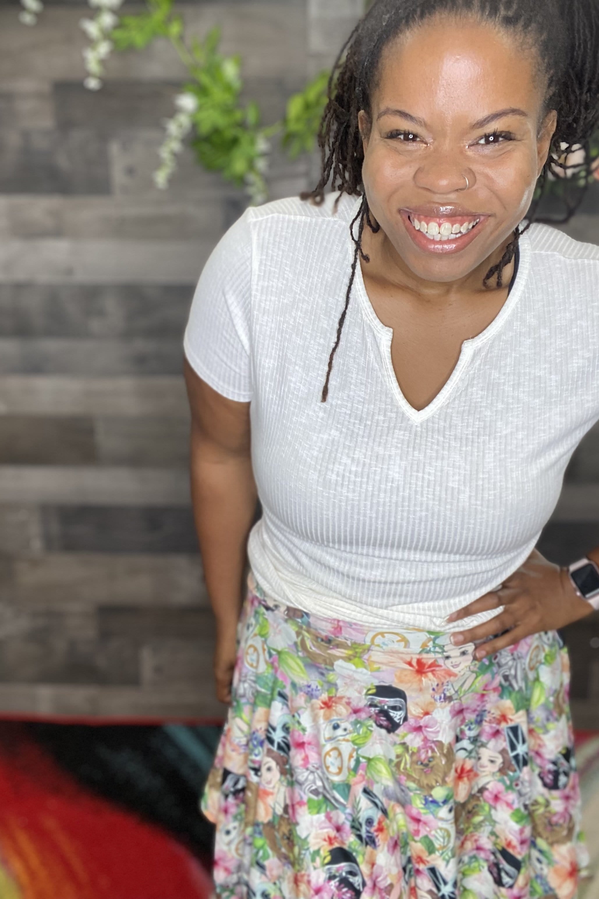 Zoe Swing Skirt: Floral SW Swing Skirt-Rebellious Rose Specialty Shoppe-Stay Foxy Boutique, Florissant, Missouri