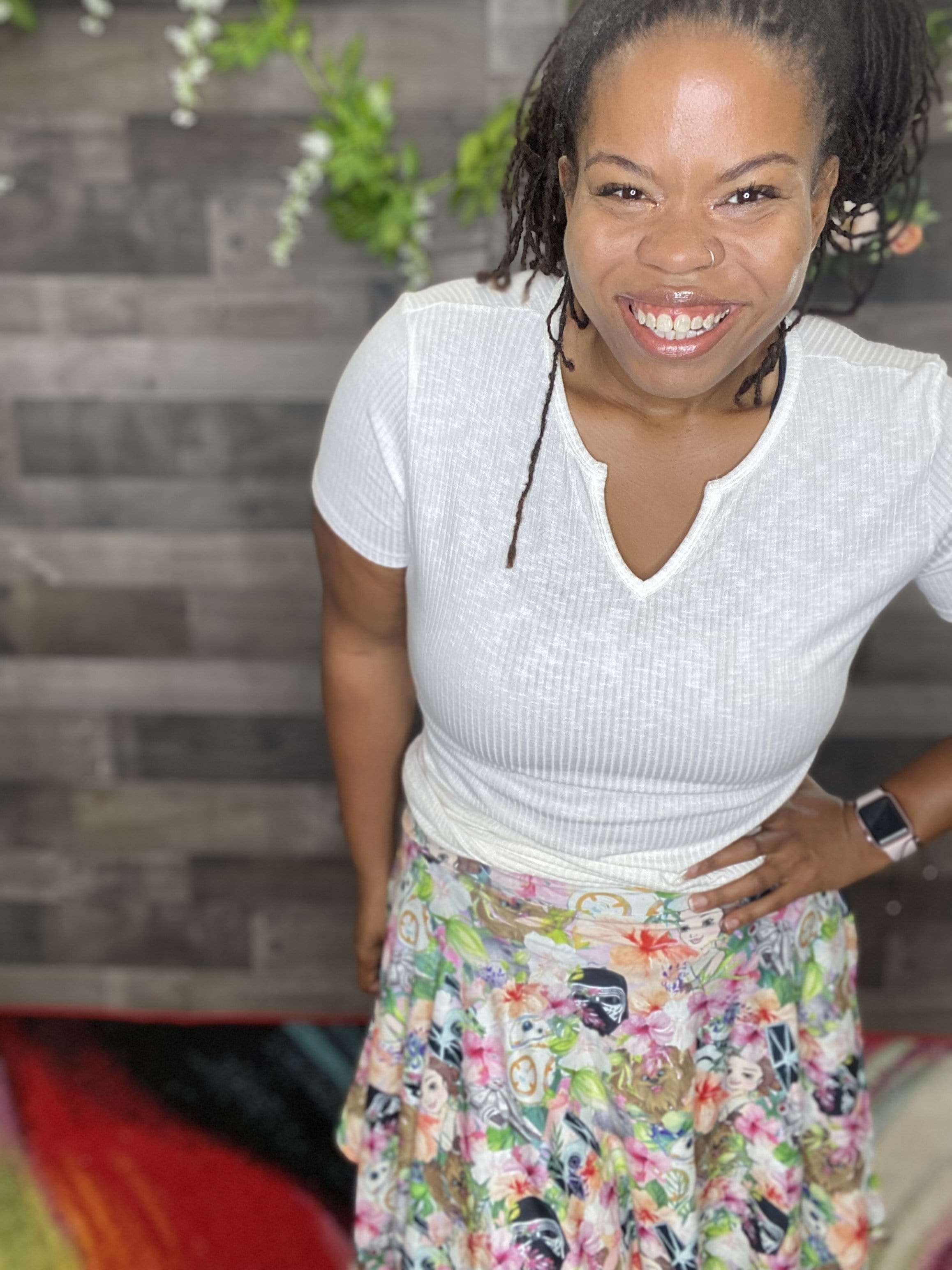 Zoe Swing Skirt: Floral SW Swing Skirt-Rebellious Rose Specialty Shoppe-Stay Foxy Boutique, Florissant, Missouri