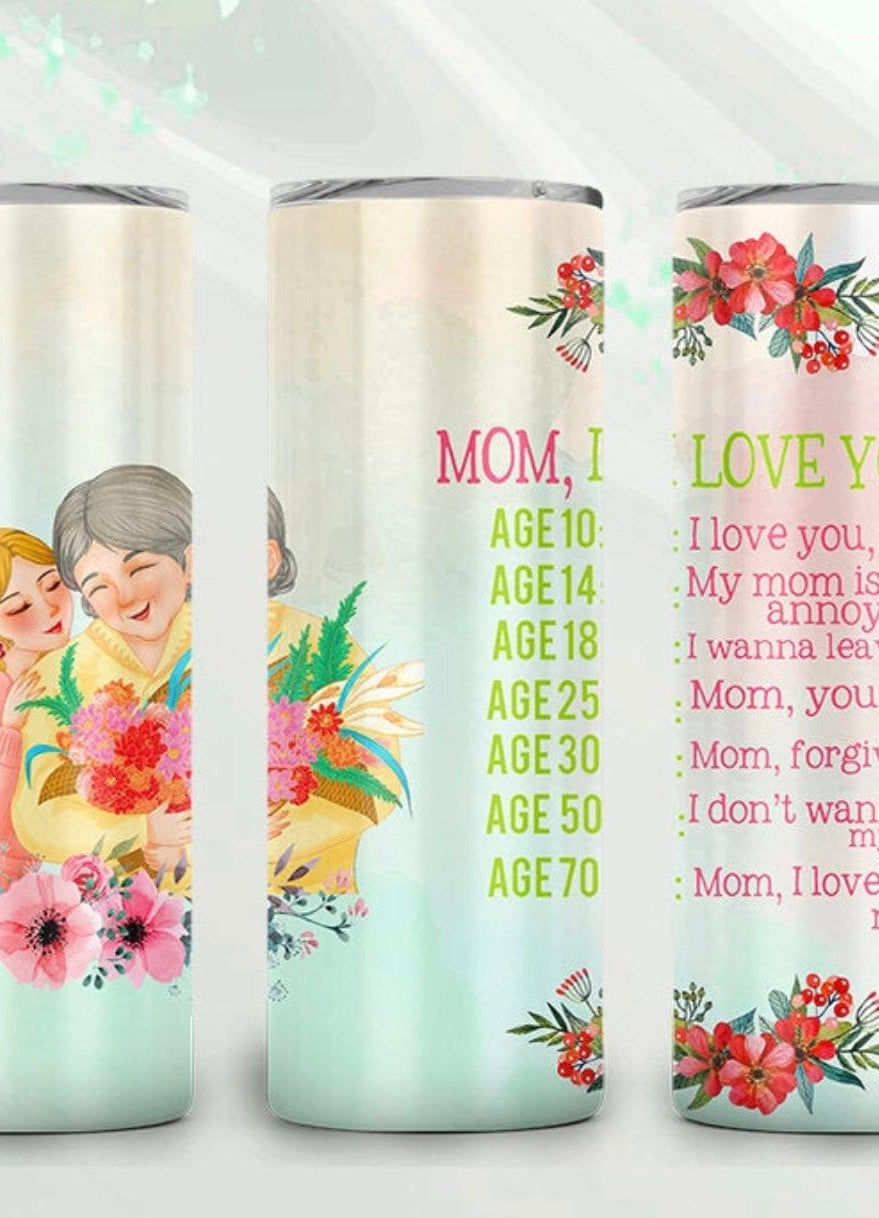 Mom, I Love You Tumbler-Drinkware-Stay Foxy Boutique, Florissant, Missouri