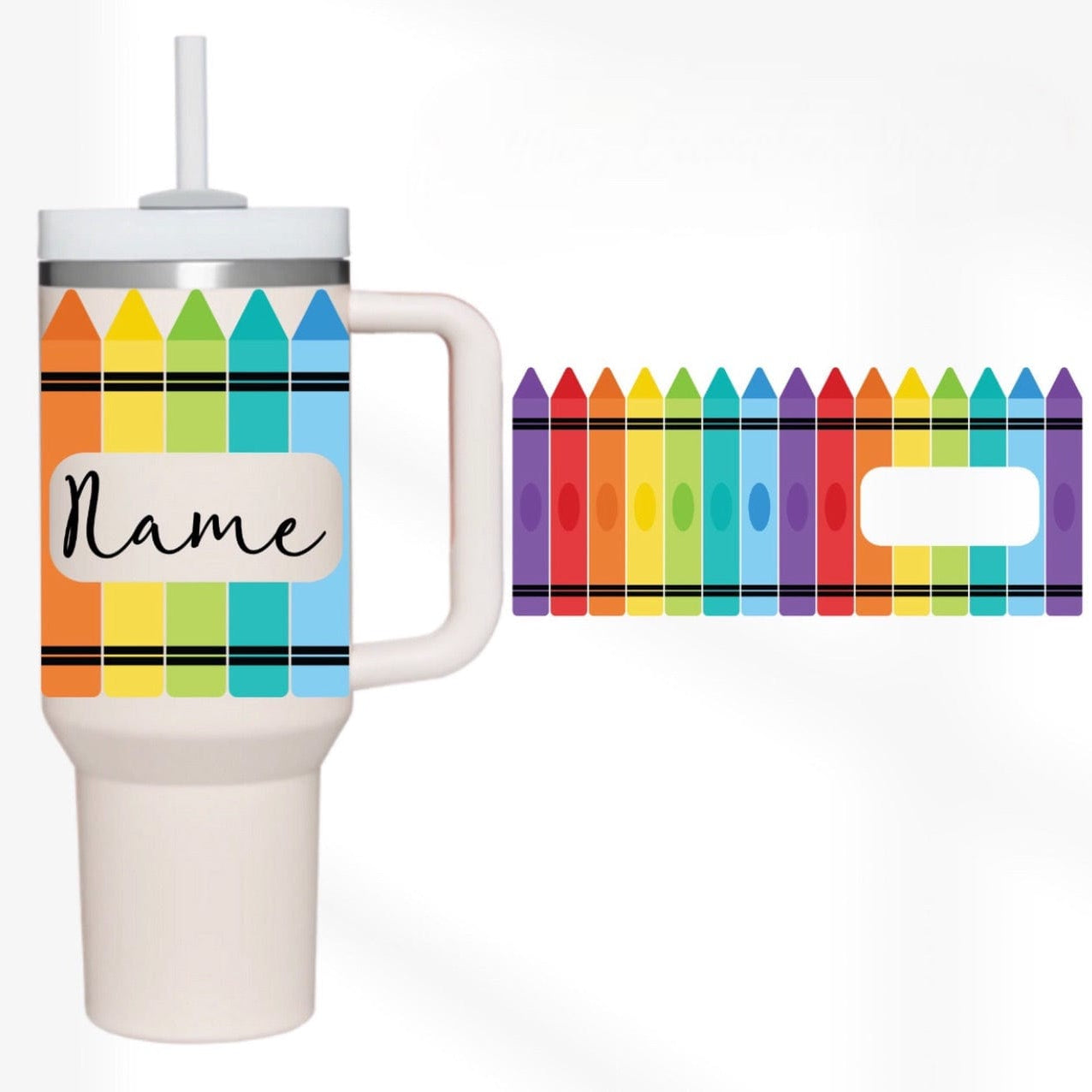 Crayons (Add Name) 40 oz Tumbler-Stay Foxy Boutique, Florissant, Missouri
