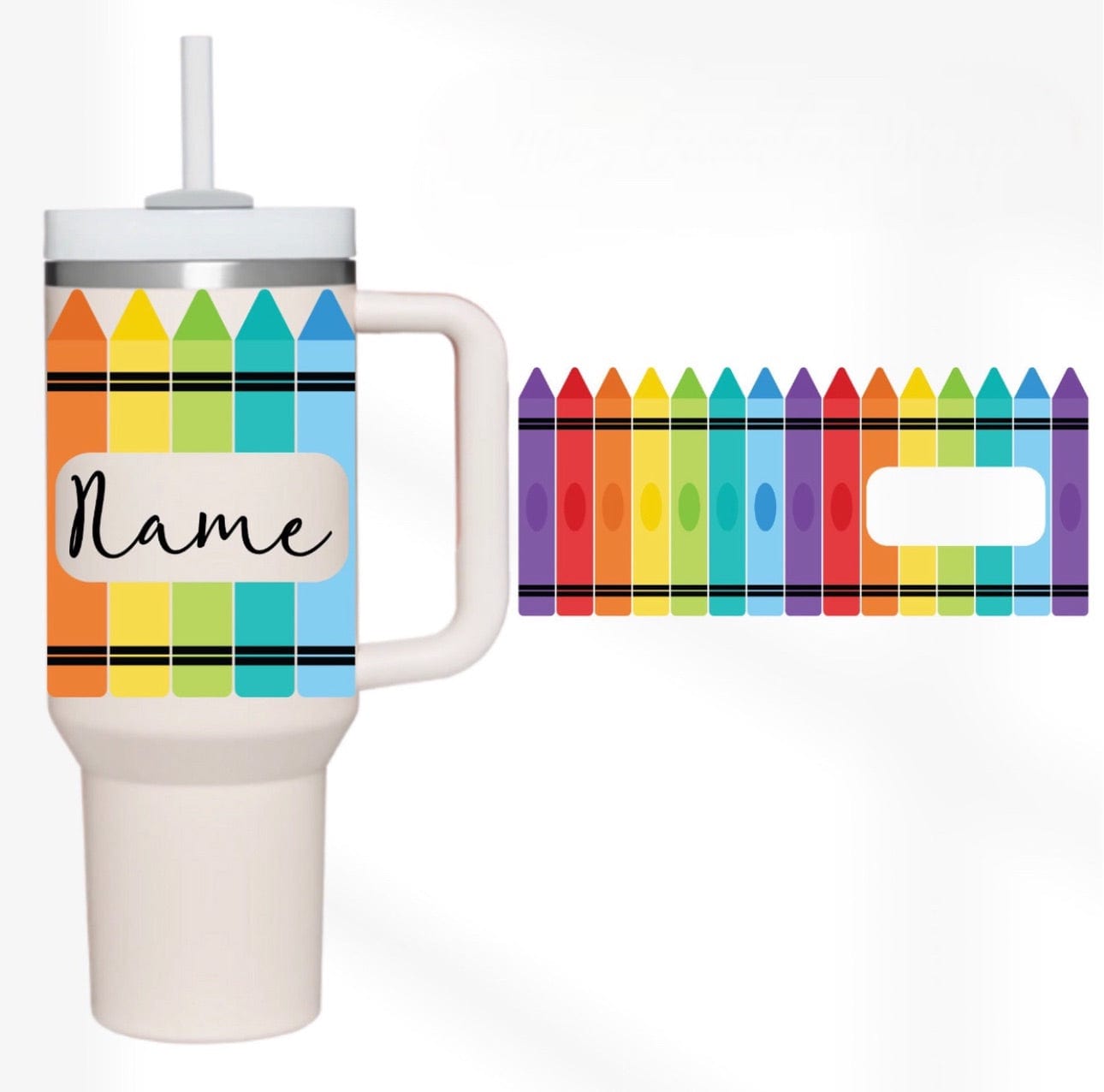 Crayons (Add Name) 40 oz Tumbler-Stay Foxy Boutique, Florissant, Missouri