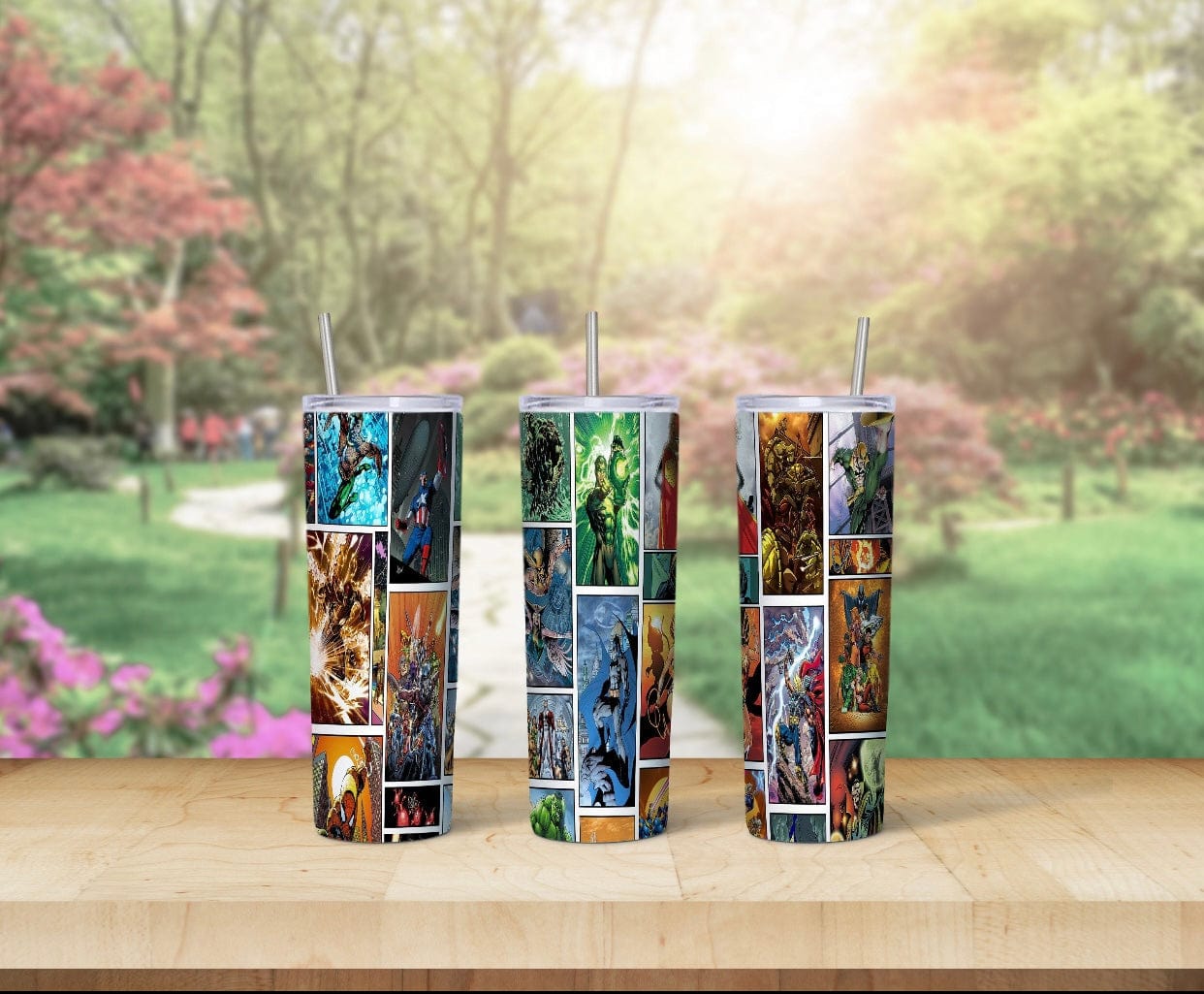 Comic Panels Tumbler-Drinkware-Stay Foxy Boutique, Florissant, Missouri