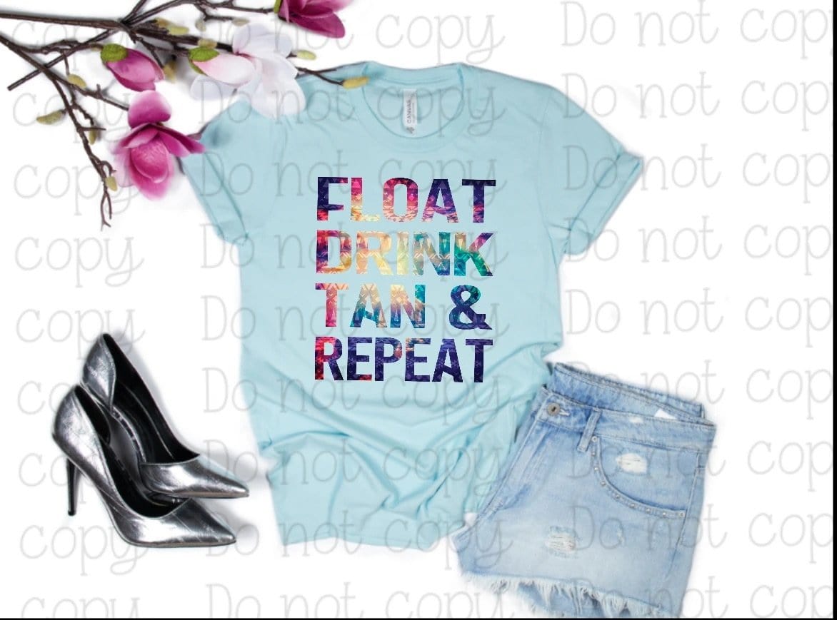 Float Drink Graphic T #199-Graphic T-Stay Foxy Boutique, Florissant, Missouri