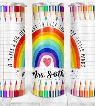 It Takes A Big Heart *your name here* Tumbler-Drinkware-Stay Foxy Boutique, Florissant, Missouri