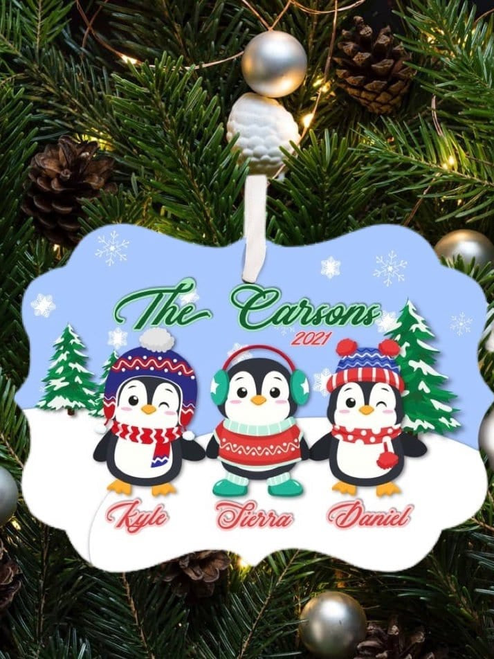 Penguin Family Ornament-Stay Foxy Boutique, Florissant, Missouri