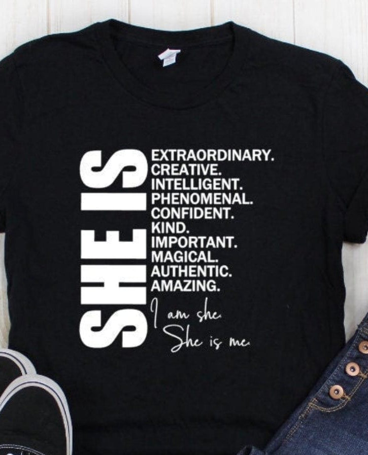 She Is Bold Graphic T-Graphic T-Stay Foxy Boutique, Florissant, Missouri