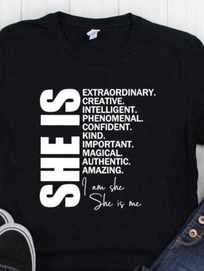 She Is Bold Graphic T-Graphic T-Stay Foxy Boutique, Florissant, Missouri