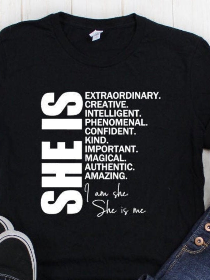 She Is Bold Graphic T-Graphic T-Stay Foxy Boutique, Florissant, Missouri