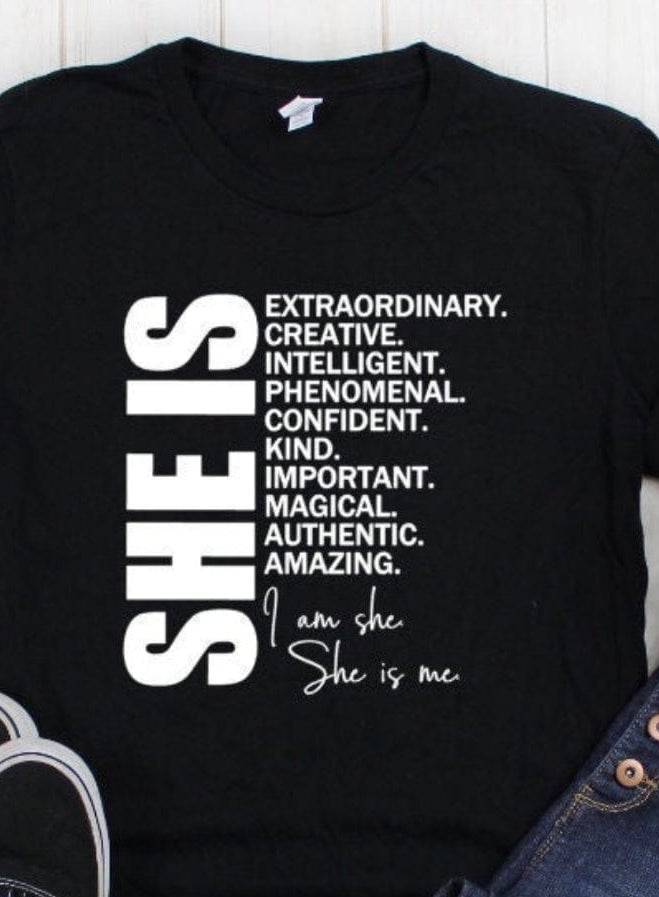 She Is Bold Graphic T-Graphic T-Stay Foxy Boutique, Florissant, Missouri