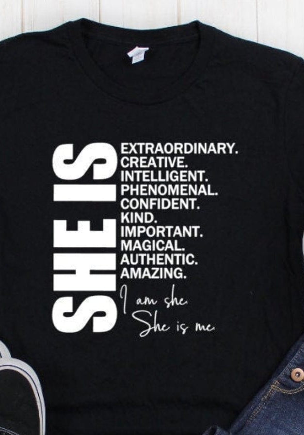 She Is Bold Graphic T-Graphic T-Stay Foxy Boutique, Florissant, Missouri