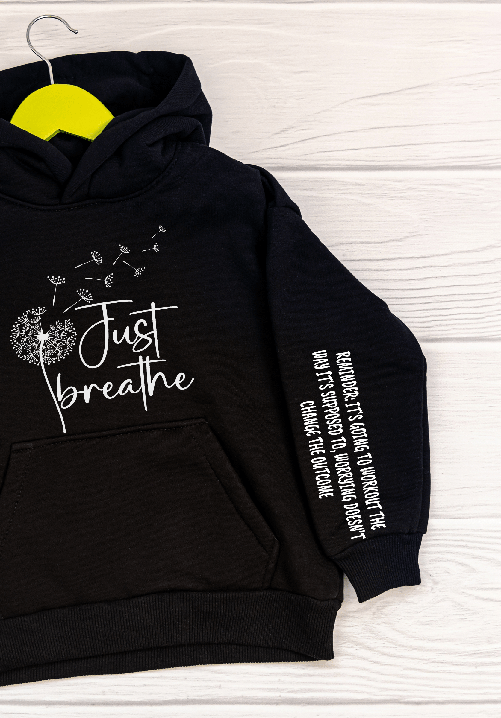 Just Breathe Graphic Hoodie-Graphic T-Stay Foxy Boutique, Florissant, Missouri