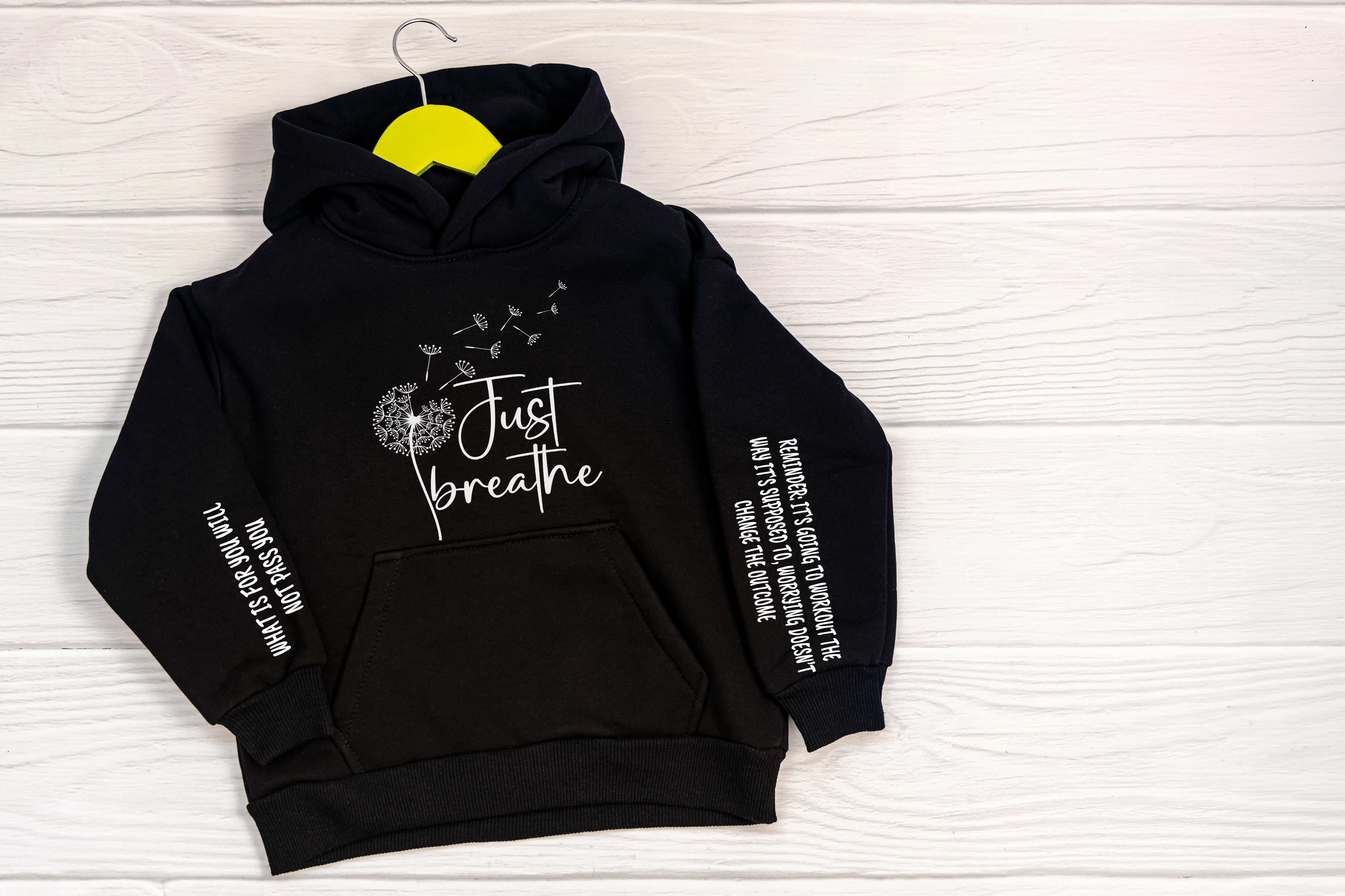 Just Breathe Graphic Hoodie-Graphic T-Stay Foxy Boutique, Florissant, Missouri