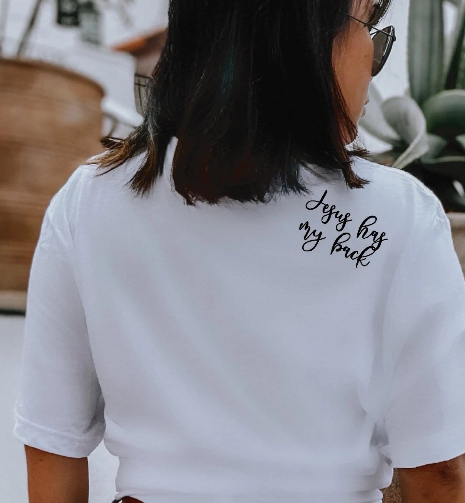 Jesus Has My Back Graphic T #271-Graphic T-Stay Foxy Boutique, Florissant, Missouri