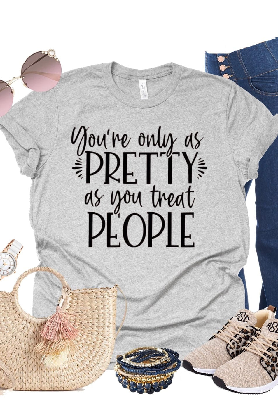 Only As Pretty Graphic T-Graphic T-Stay Foxy Boutique, Florissant, Missouri