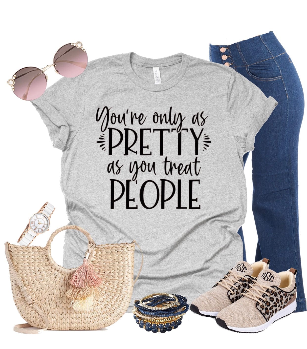 Only As Pretty Graphic T-Graphic T-Stay Foxy Boutique, Florissant, Missouri