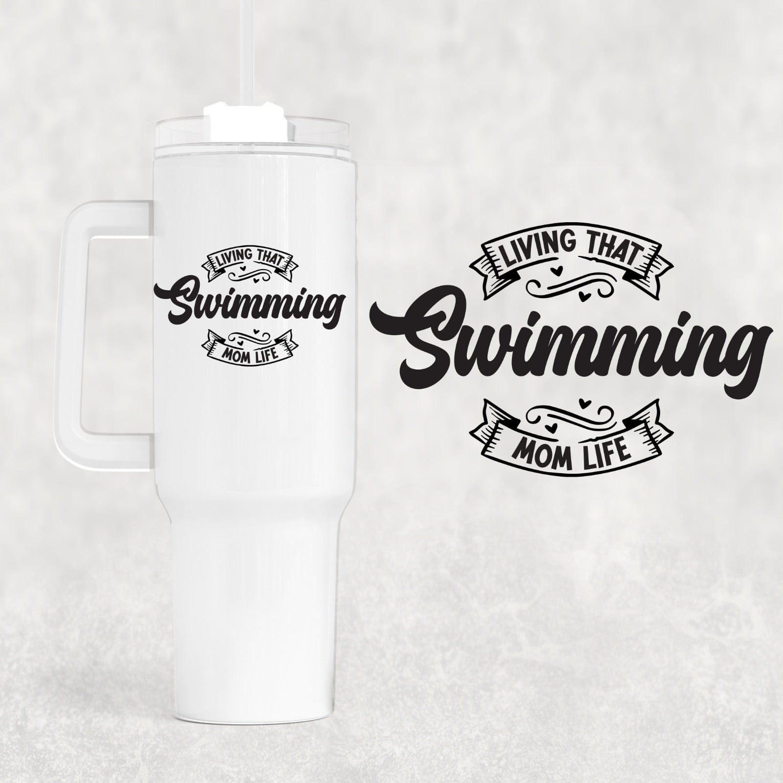 Swimming 40 oz Tumbler-Stay Foxy Boutique, Florissant, Missouri