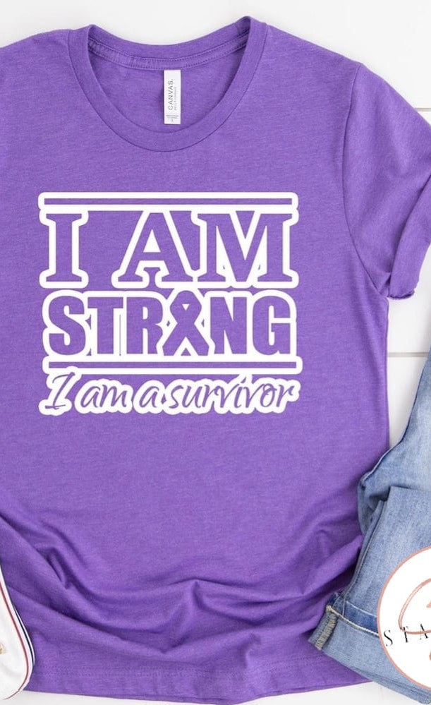 I Am Strong Graphic T #317-Graphic T-Stay Foxy Boutique, Florissant, Missouri