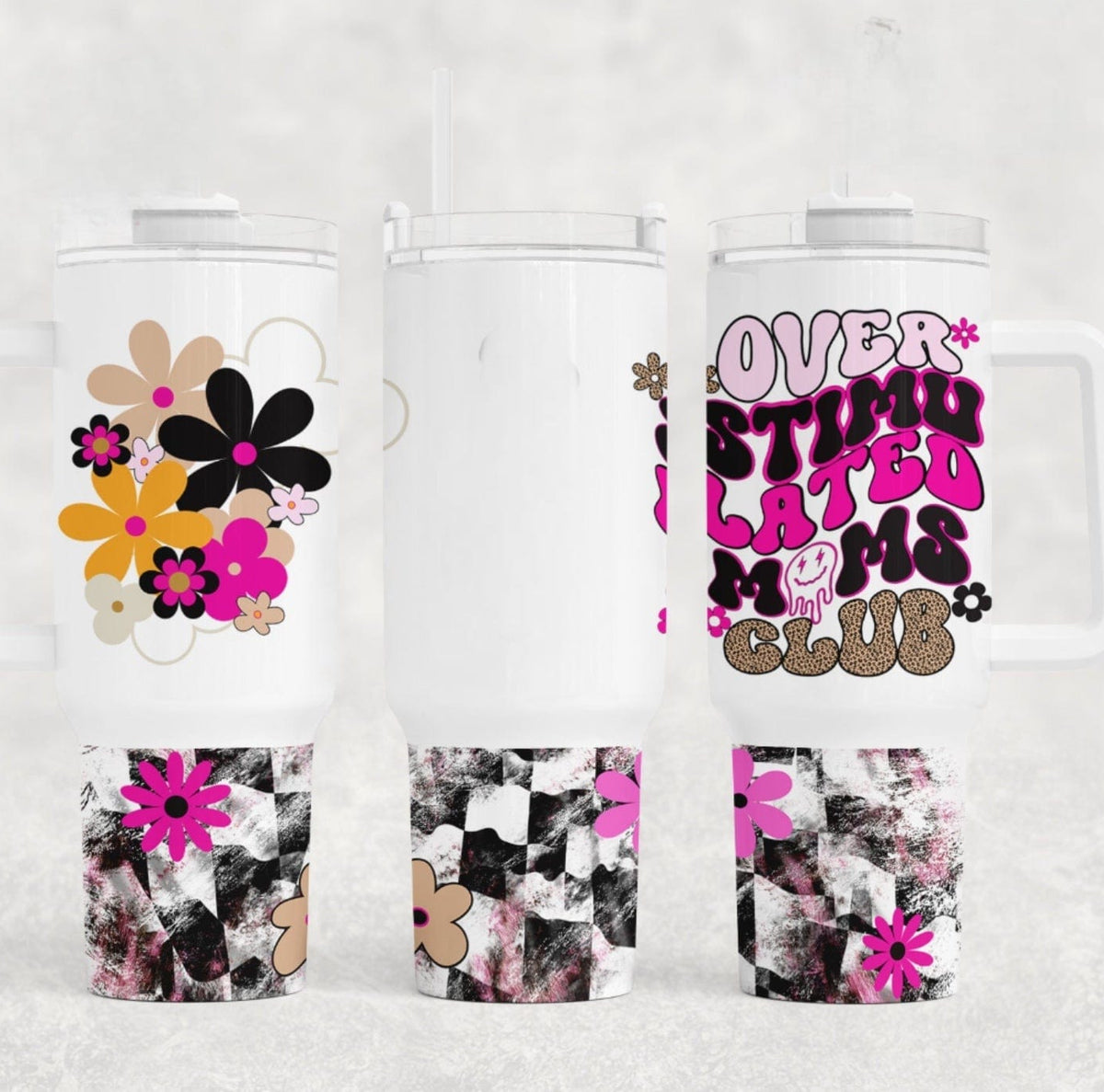 Overstimulated Moms Club 40 oz Tumbler-Stay Foxy Boutique, Florissant, Missouri