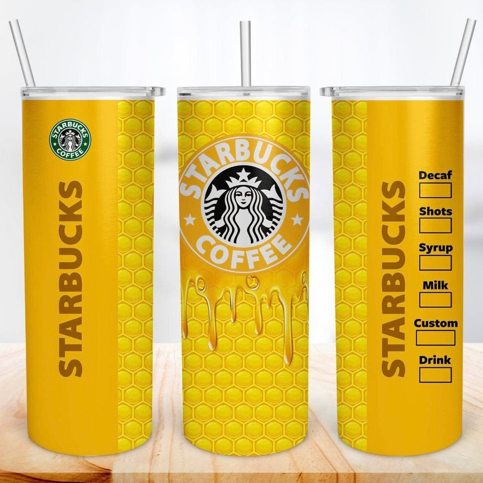 Honey Starbucks Tumbler-Drinkware-Stay Foxy Boutique, Florissant, Missouri