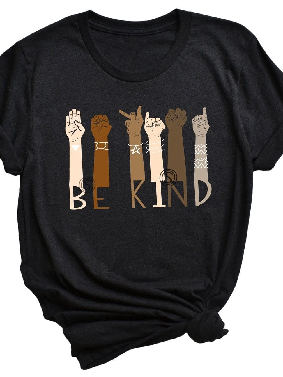 Be Kind Sign Language Graphic T #143-Graphic T-Stay Foxy Boutique, Florissant, Missouri