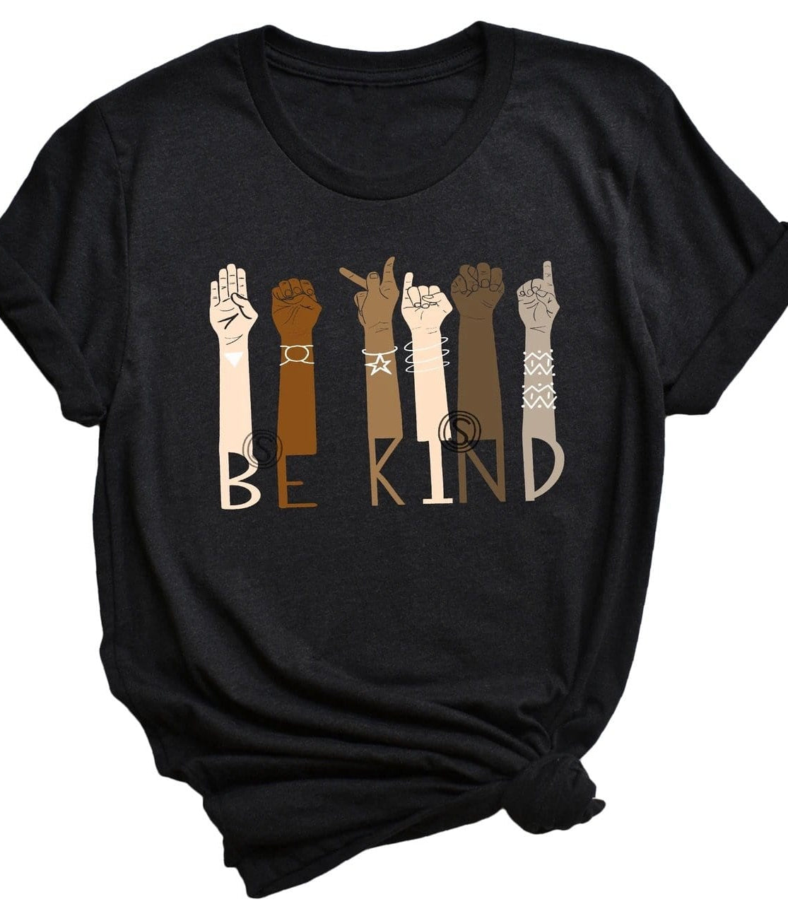 Be Kind Sign Language Graphic T #143-Graphic T-Stay Foxy Boutique, Florissant, Missouri