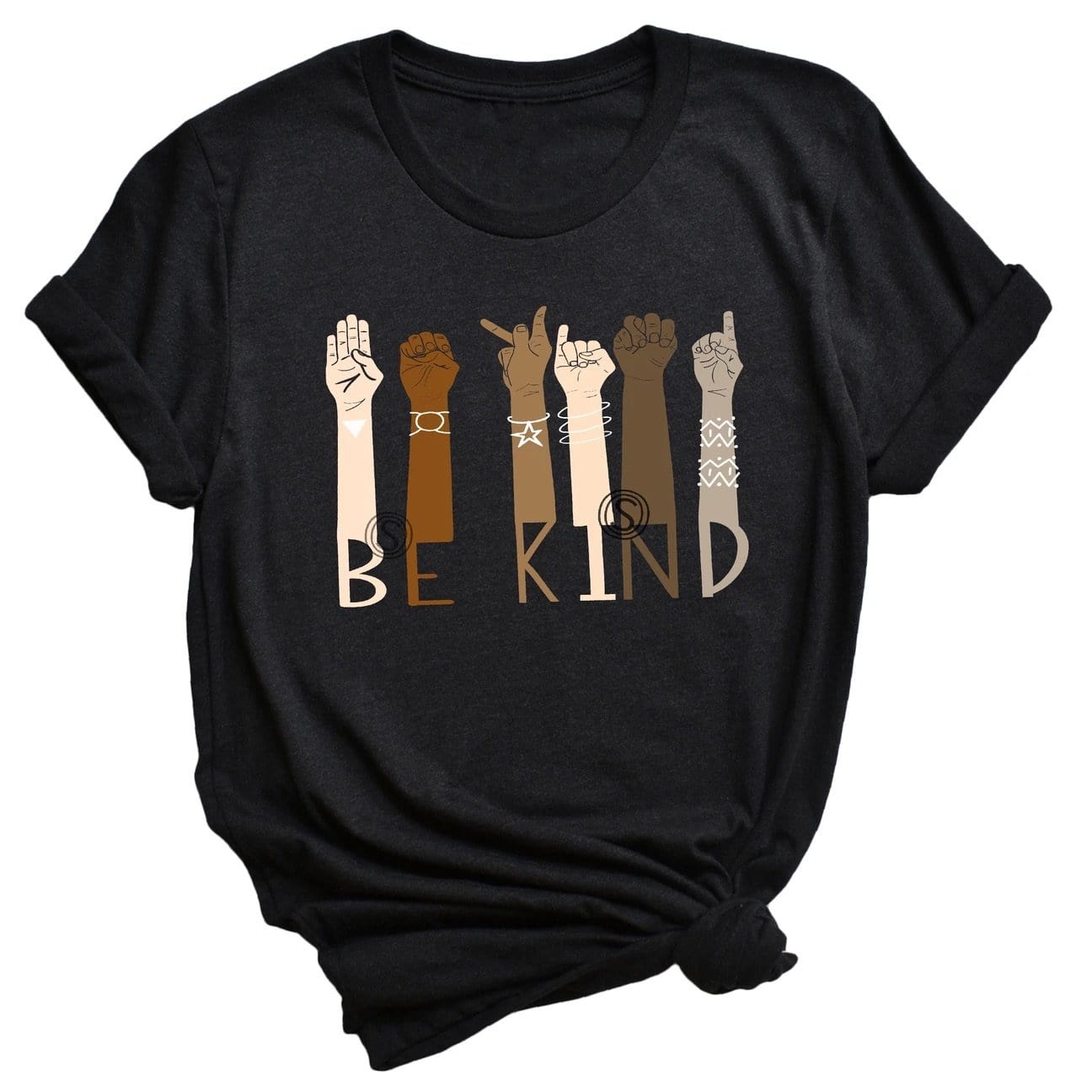 Be Kind Sign Language Graphic T #143-Graphic T-Stay Foxy Boutique, Florissant, Missouri