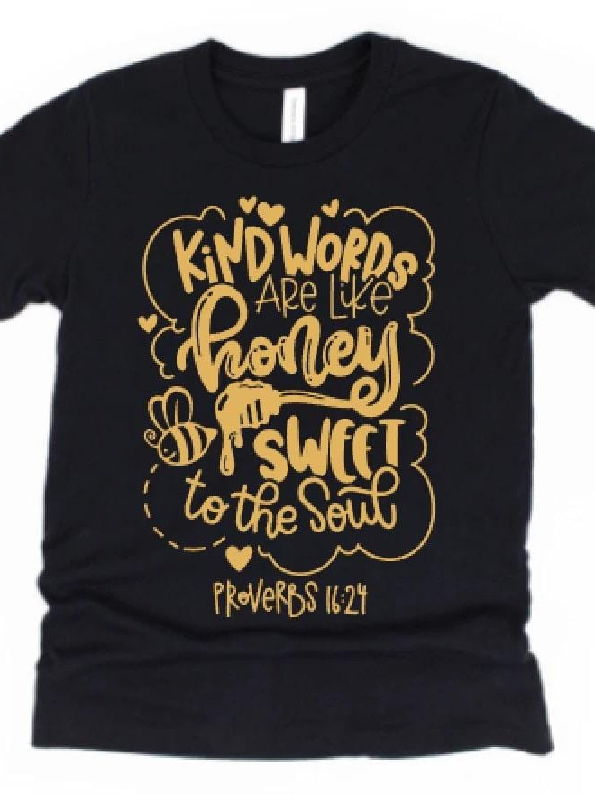 Kind Words are Like Honey Toddler and Kid Graphic T-Graphic T-Stay Foxy Boutique, Florissant, Missouri