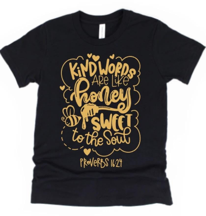 Kind Words are Like Honey Toddler and Kid Graphic T-Graphic T-Stay Foxy Boutique, Florissant, Missouri