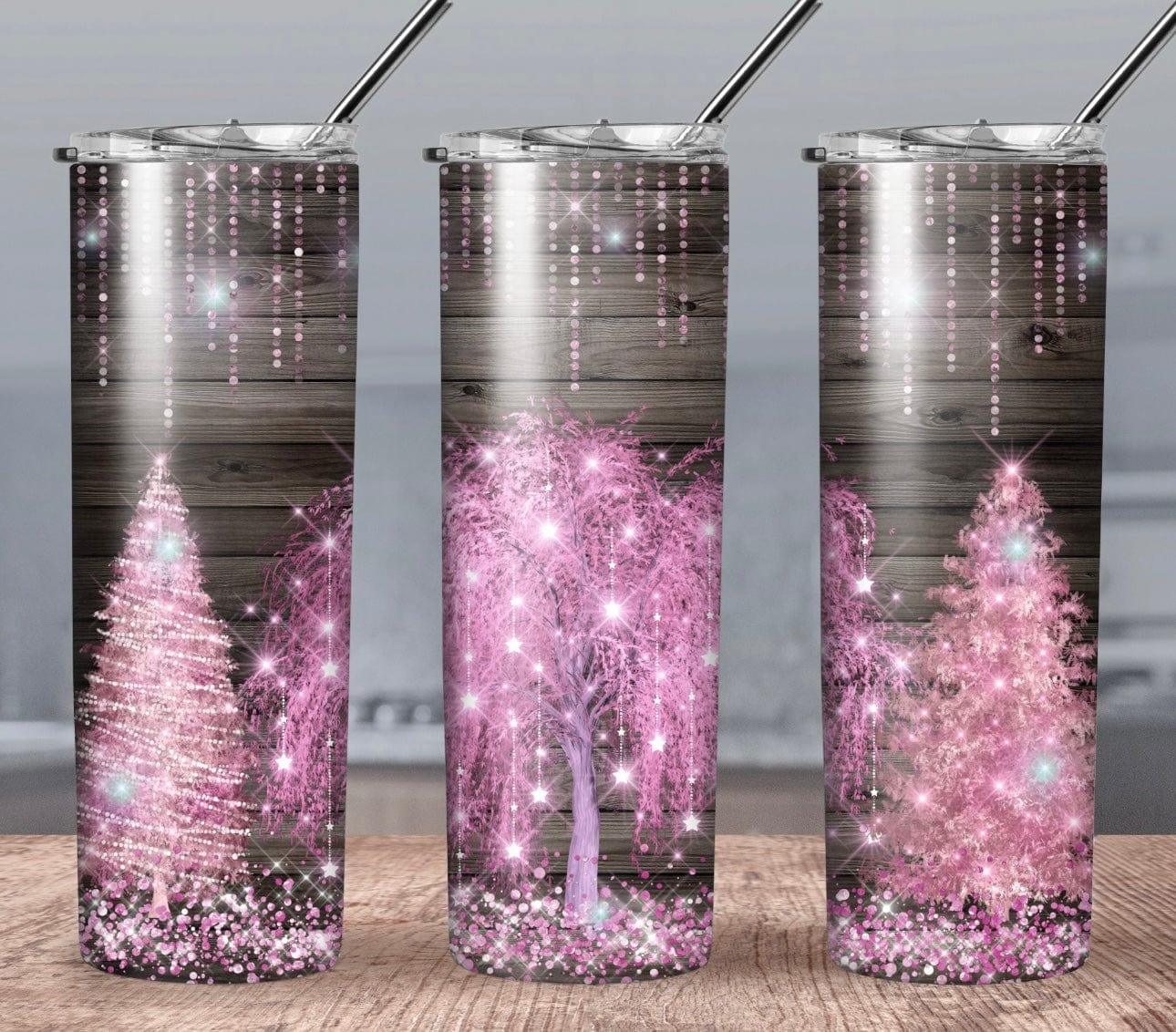 Pink Christmas Tumbler-Stay Foxy Boutique, Florissant, Missouri